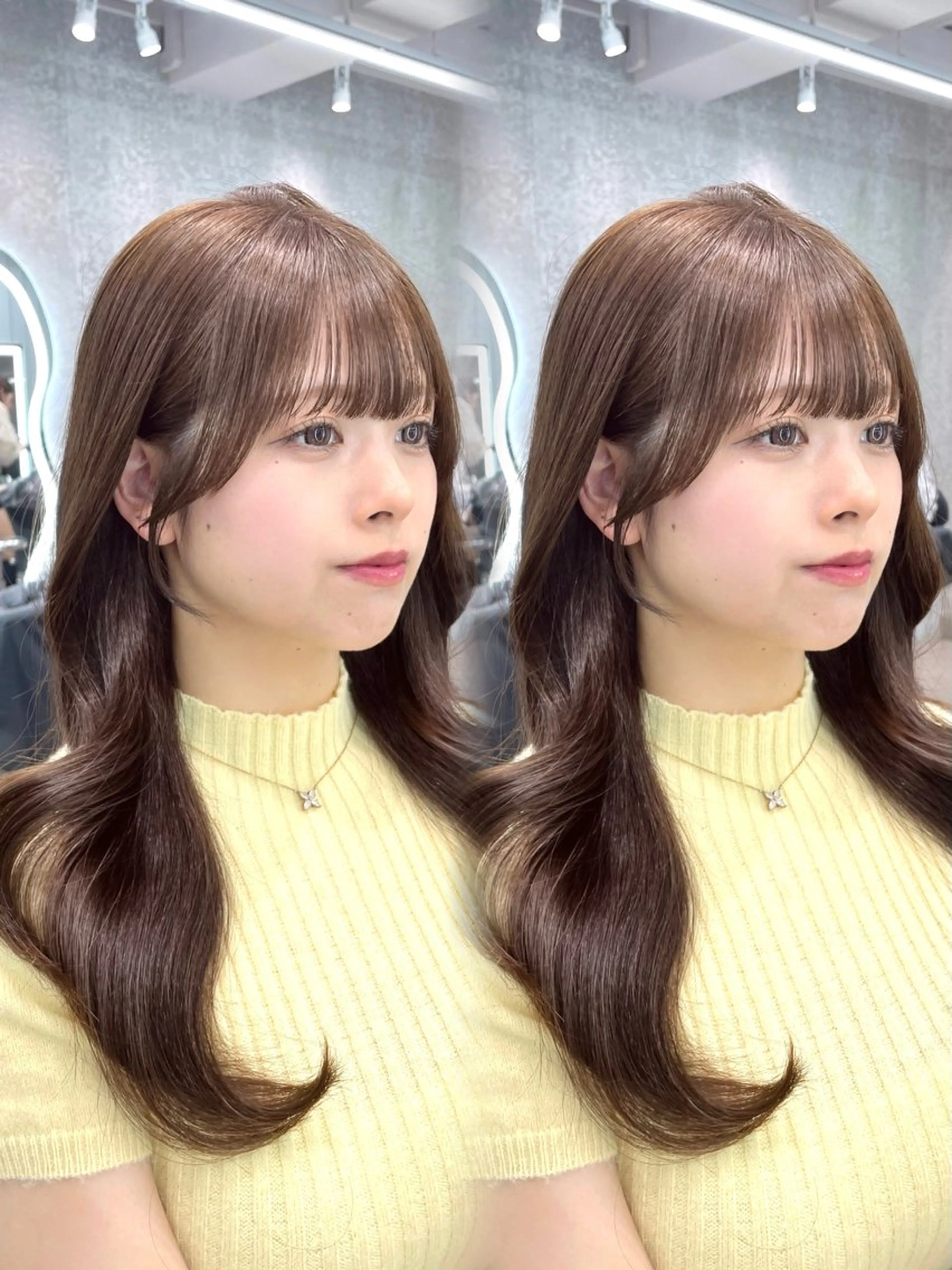 セミロング カラー カット ヘアカラー トリートメント 縮毛矯正ブリーチなし 🍒❤ゆうきのヘアスタイル