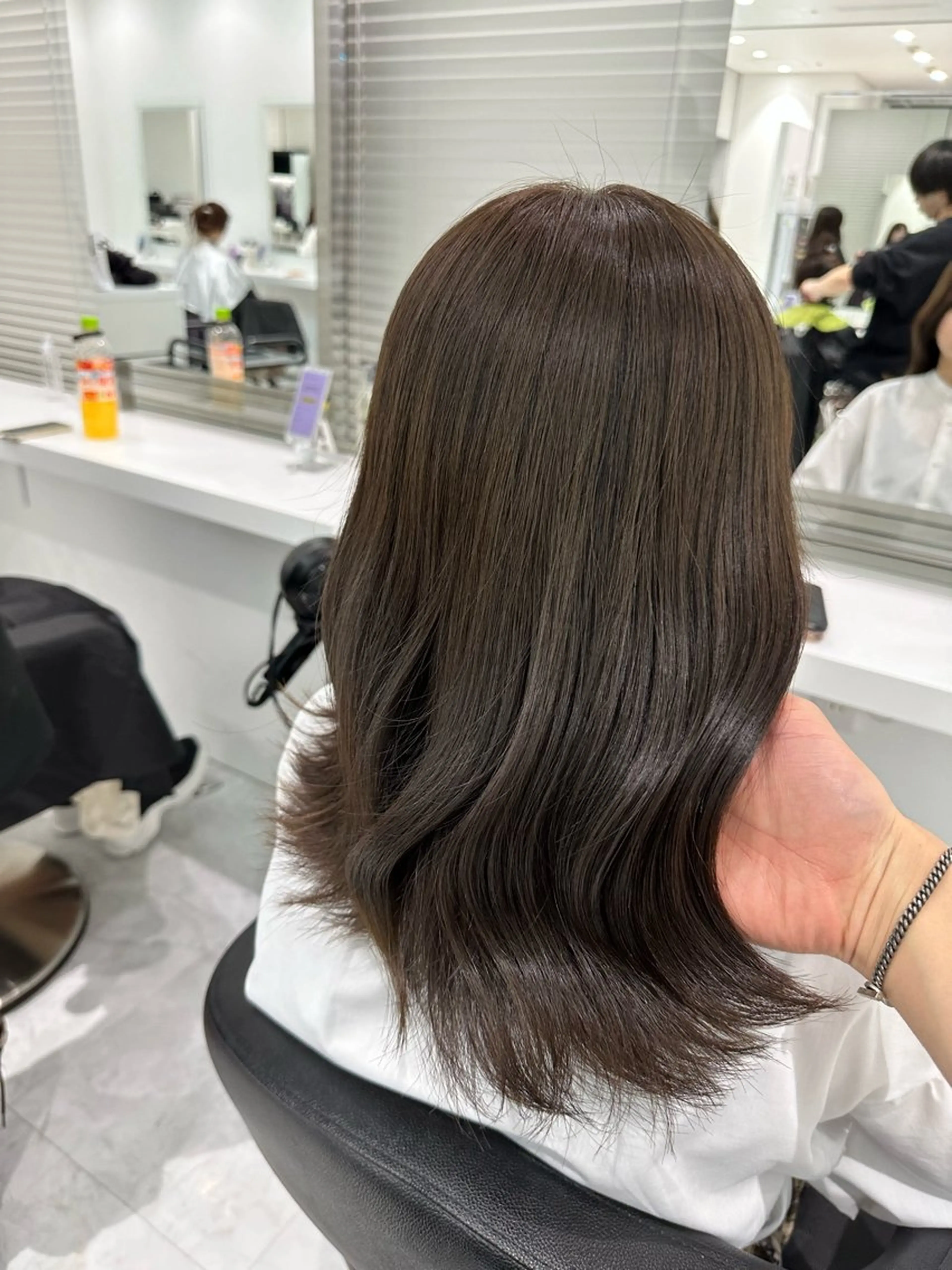 ミディアム カラー カット ヘアカラー トリートメント ヘッドスパ ヘアセット ♡上品韓国髪♡ブラ ウン/SAYATOのヘアスタイル