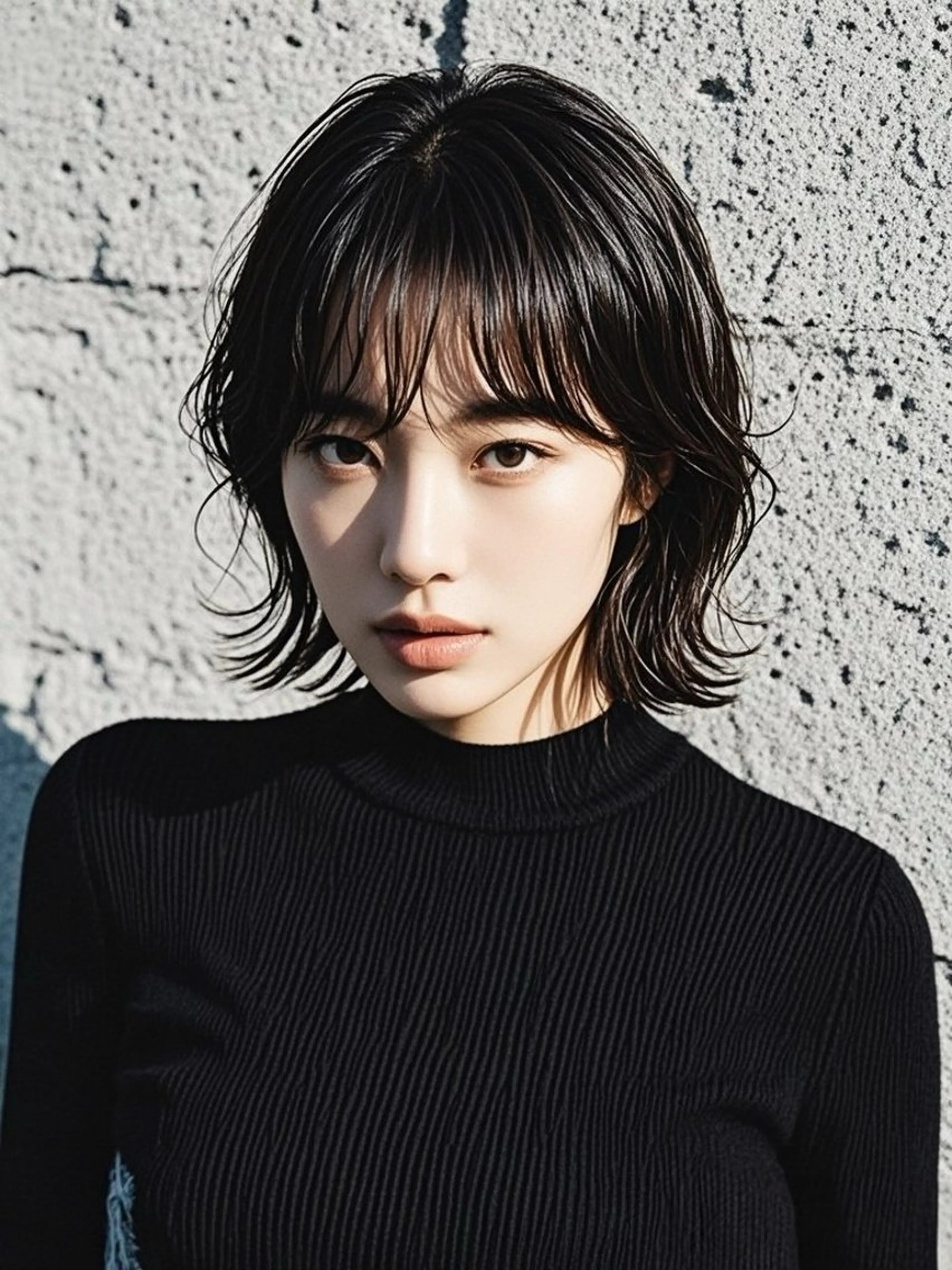 ミディアム ショートボブ ミディアムレイヤー ミディアムパーマ アッシュ ボブ カット ヘアカラー ウルフカット 811 大阪梅田 ウルフのヘアスタイル