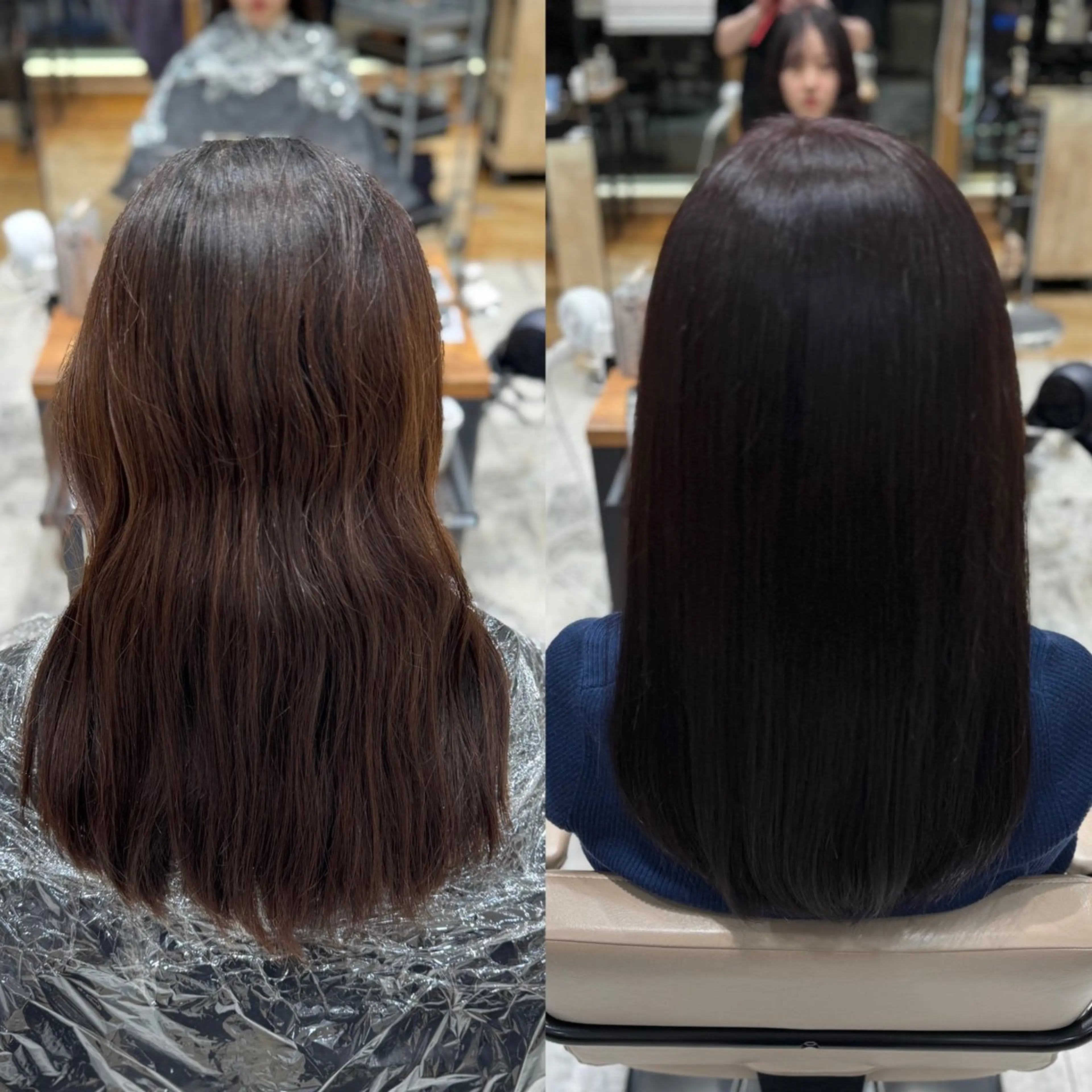 セミロング カラー セミロングパーマ ベージュカラー ブリーチ ブラウンカラー ショコラベージュ ヘアカラー レイヤー/顔まわり/ 透明感カラー/れいなのヘアスタイル