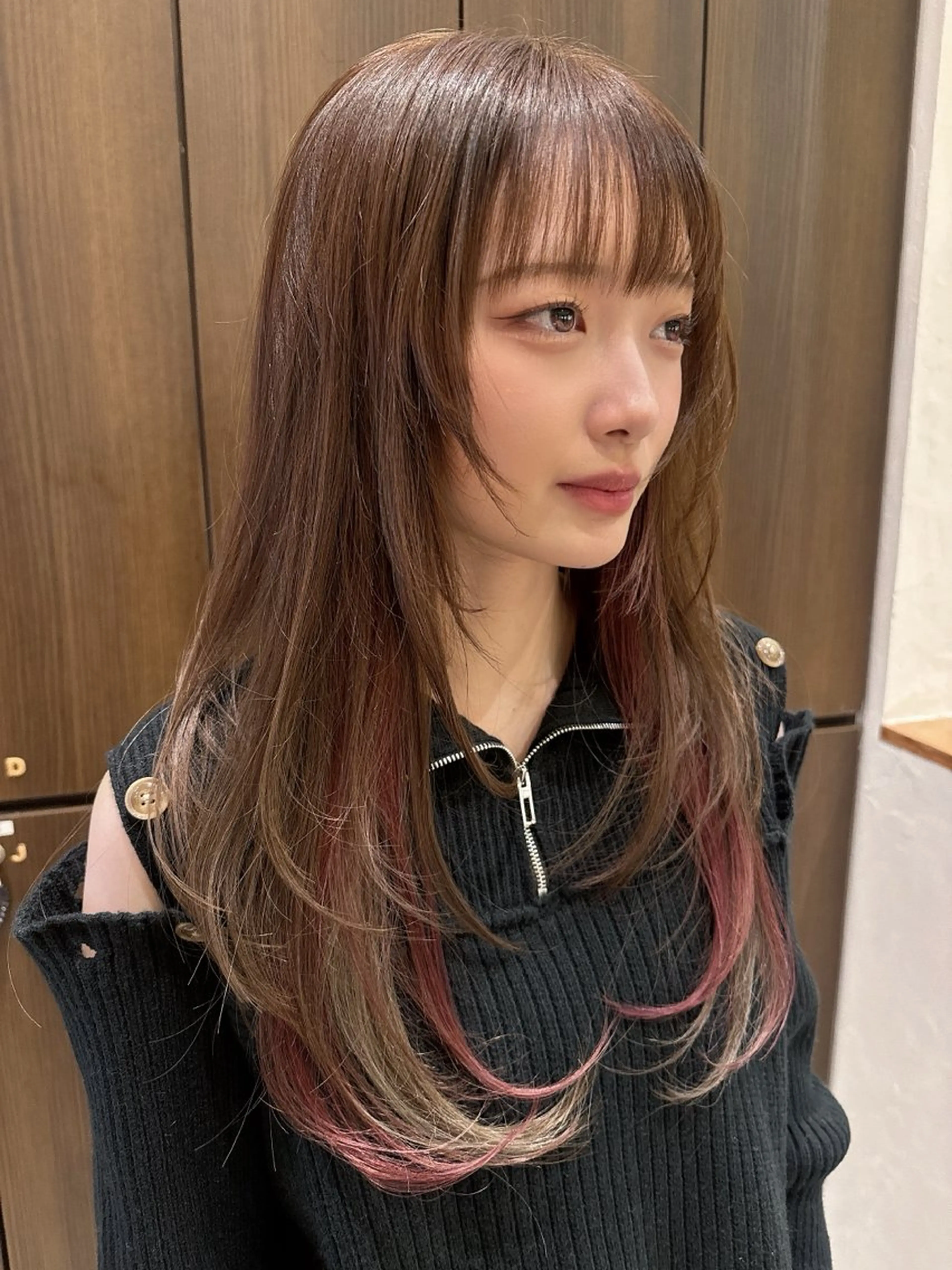 ロング カラー ヘアアレンジ インナーカラー ピンクカラー レイヤーカット ヘアカラー 🌻井上 マリー🌻のヘアスタイル