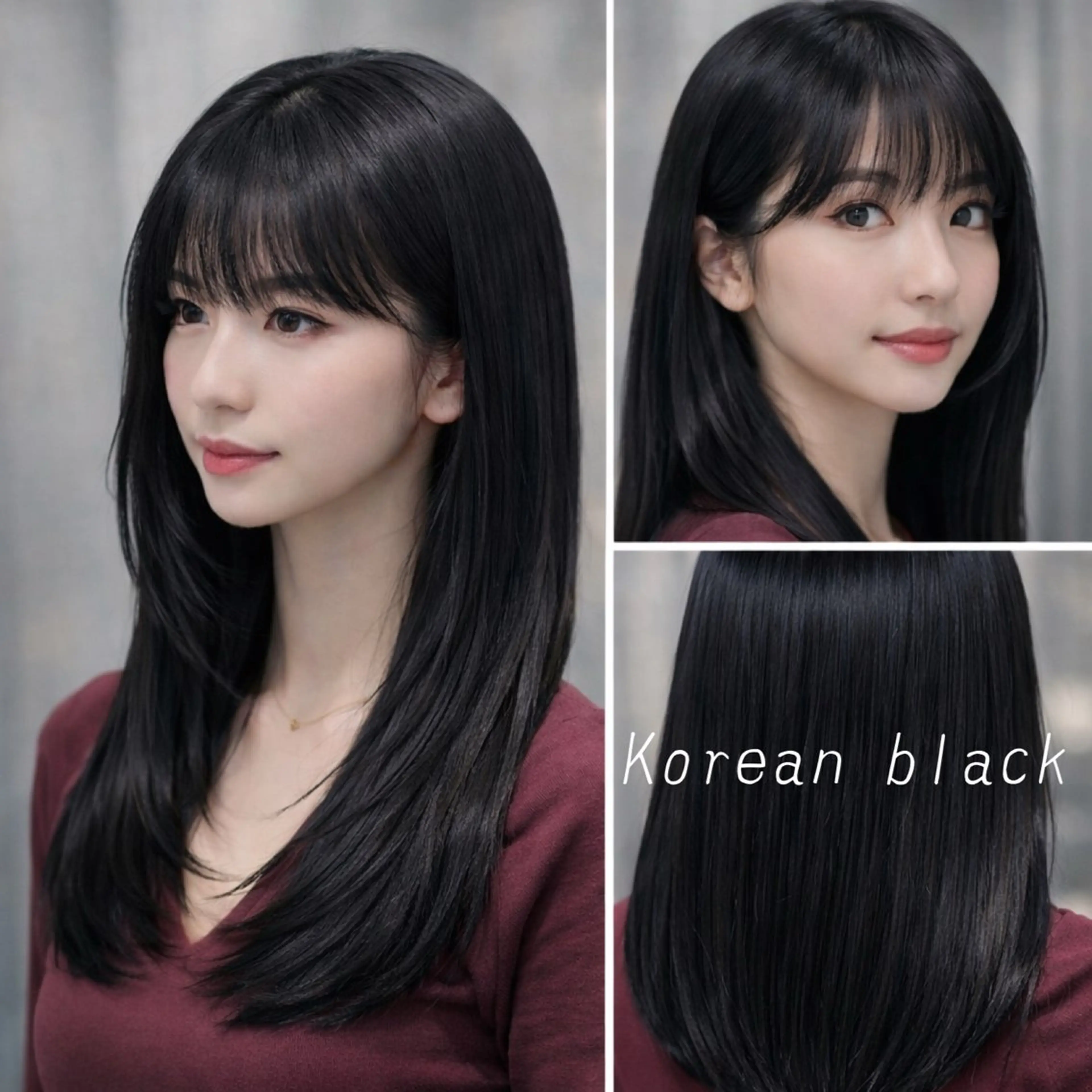 セミロング カラー ヘアカラー トリートメント 韓国風レイヤー/ 艶カラー竹内貫のヘアスタイル