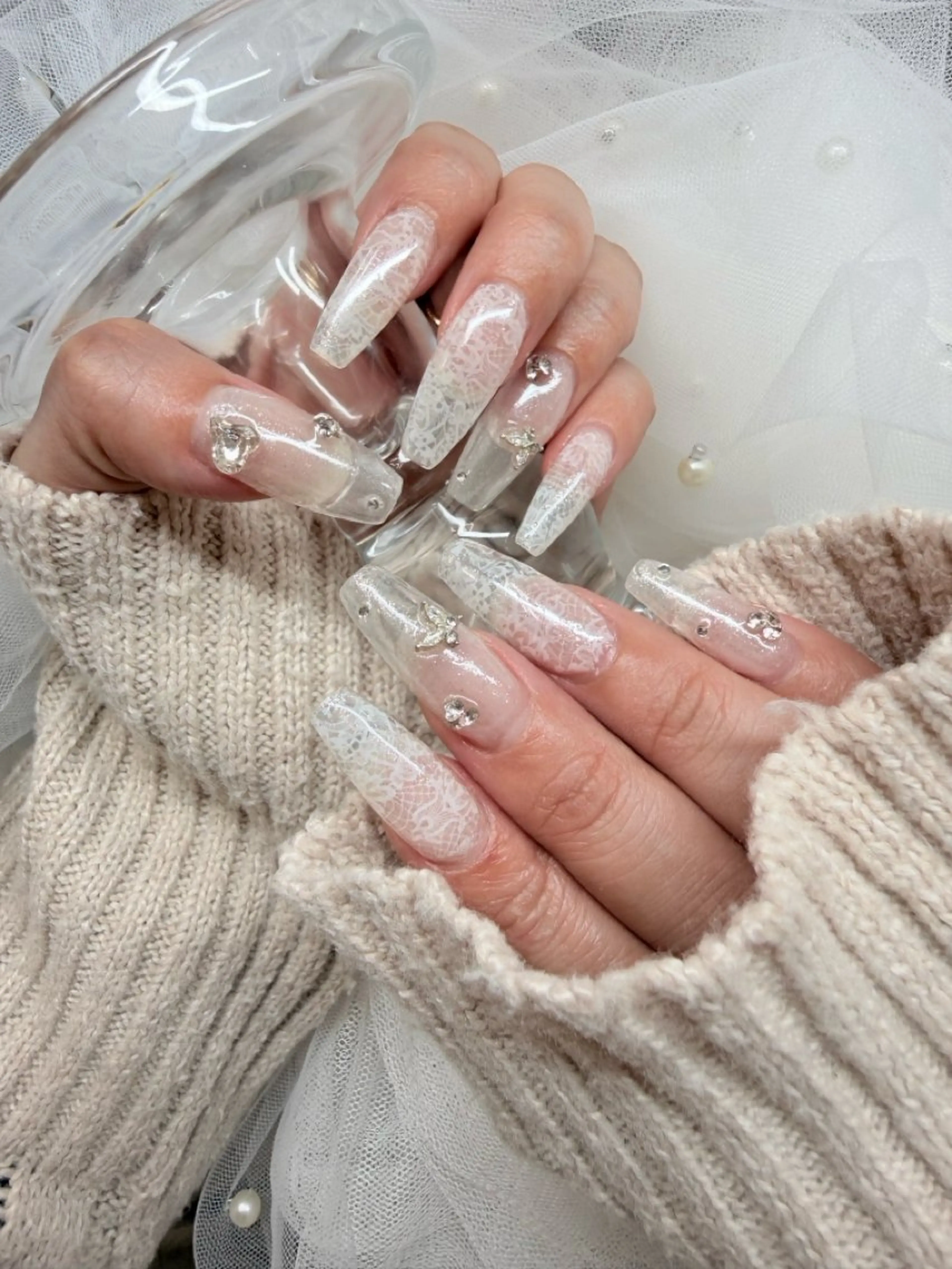 ネイル レース ハンドネイル Majesticrose_nail所属・nail l_yukiのネイルデザイン
