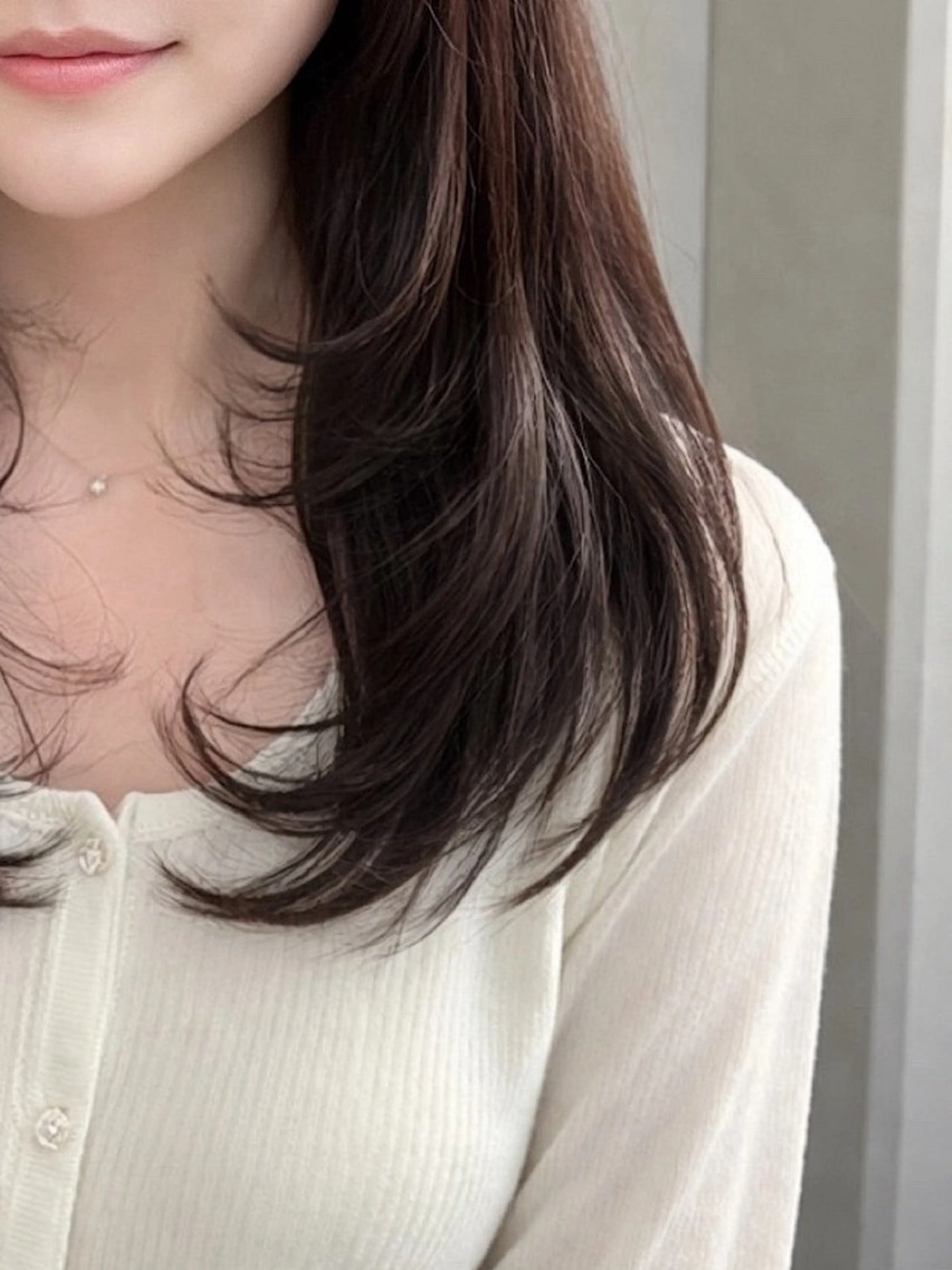 セミロング カラー カット ヘアカラー トリートメント 小顔レイヤー× 透明感カラー|ユウキのヘアスタイル