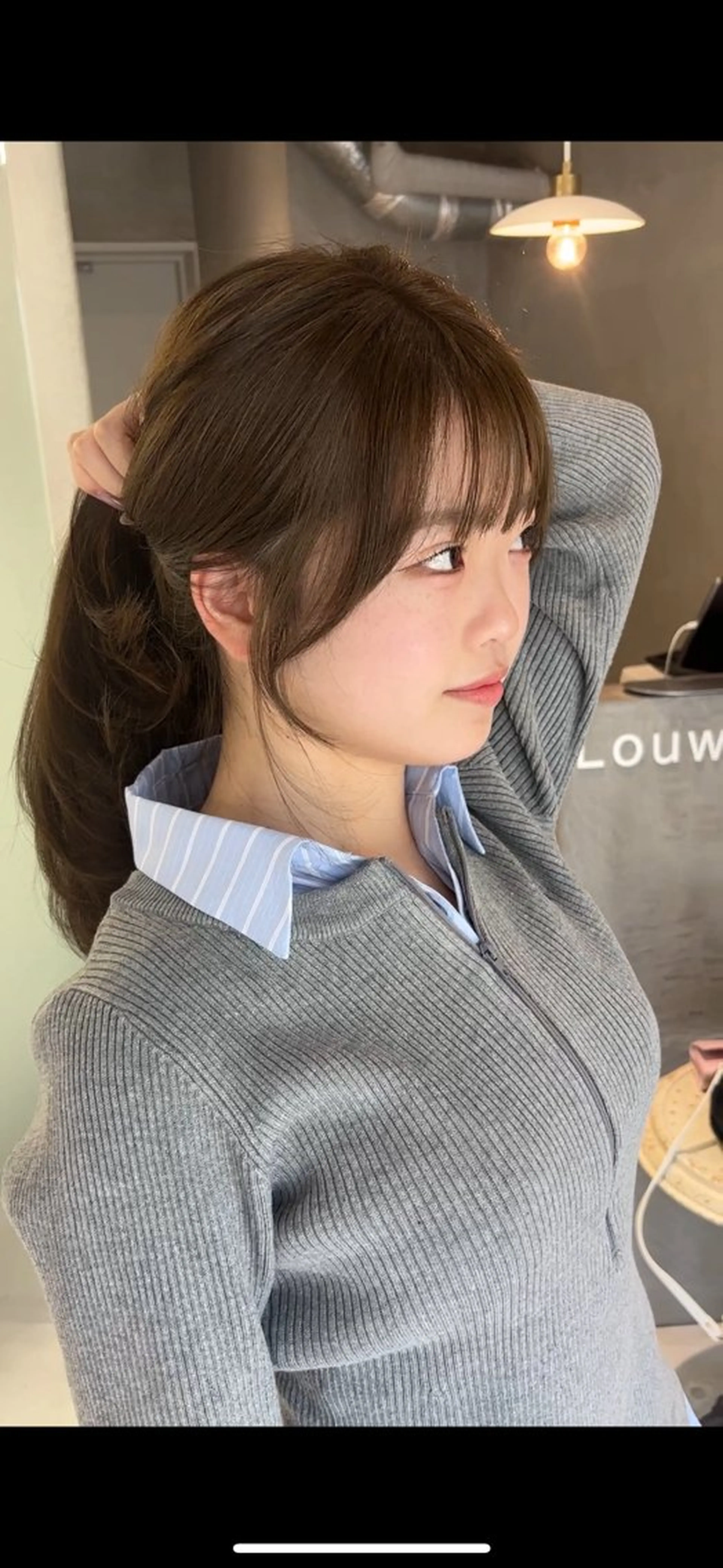 セミロング 顔周りカット カット ヘアカラー まお♡レイヤーカット ×色っぽstyleのヘアスタイル