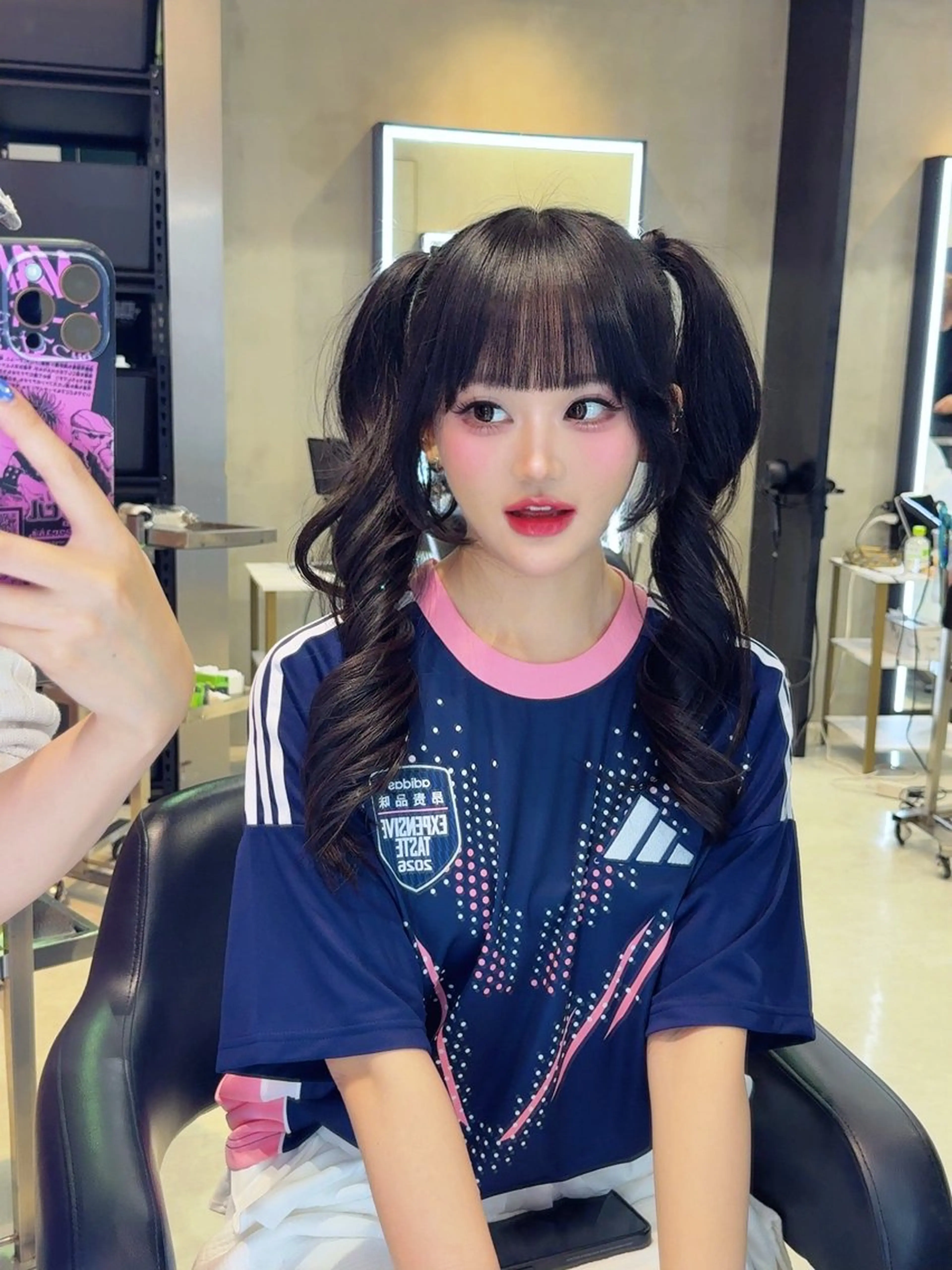 ロング カット パーマ 韓国✖️網紅🖤 パーマYURIYAのヘアスタイル