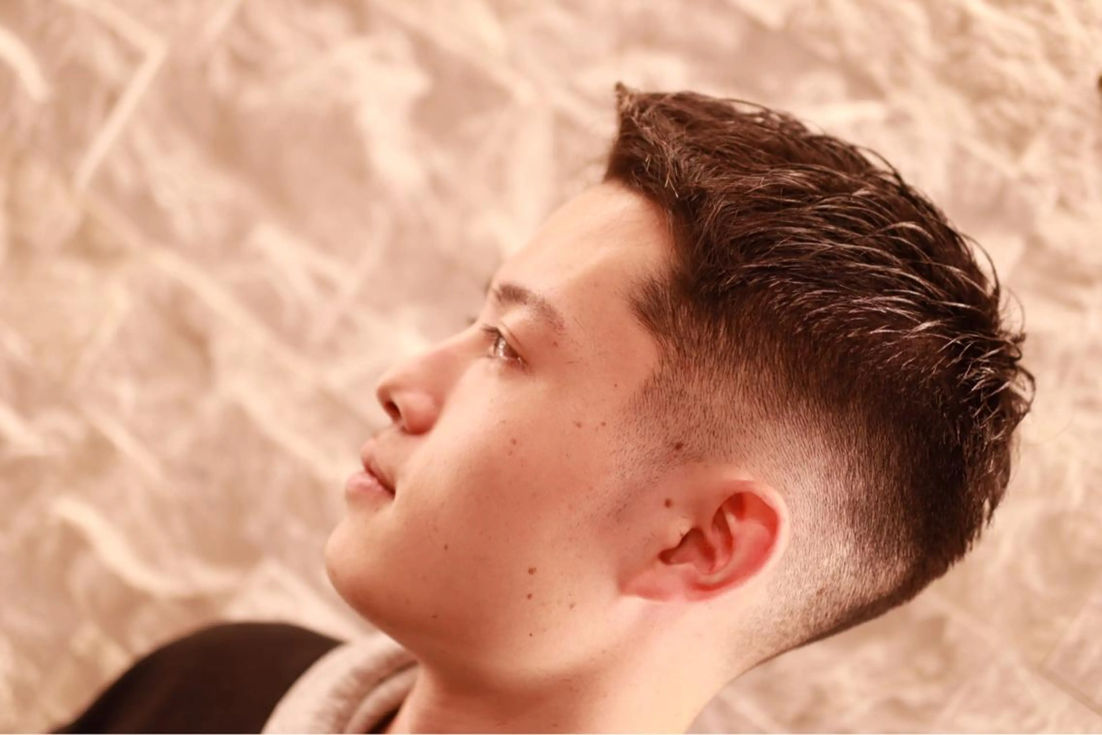 ショート メンズ フェードカット 福留 叶太のヘアスタイル