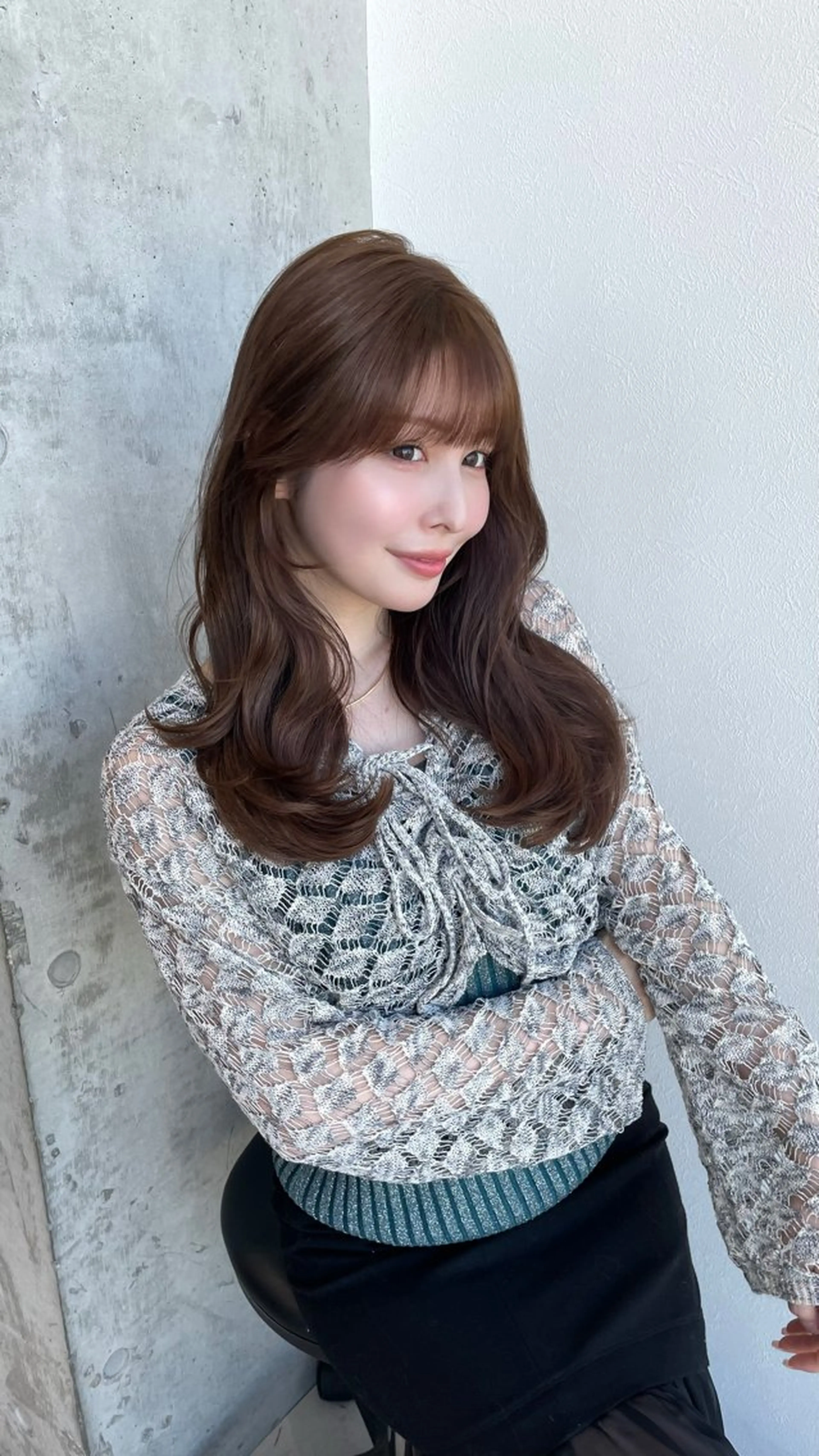 ロング カラー 似合わせ/小顔/ 韓国✨KAITOのヘアスタイル