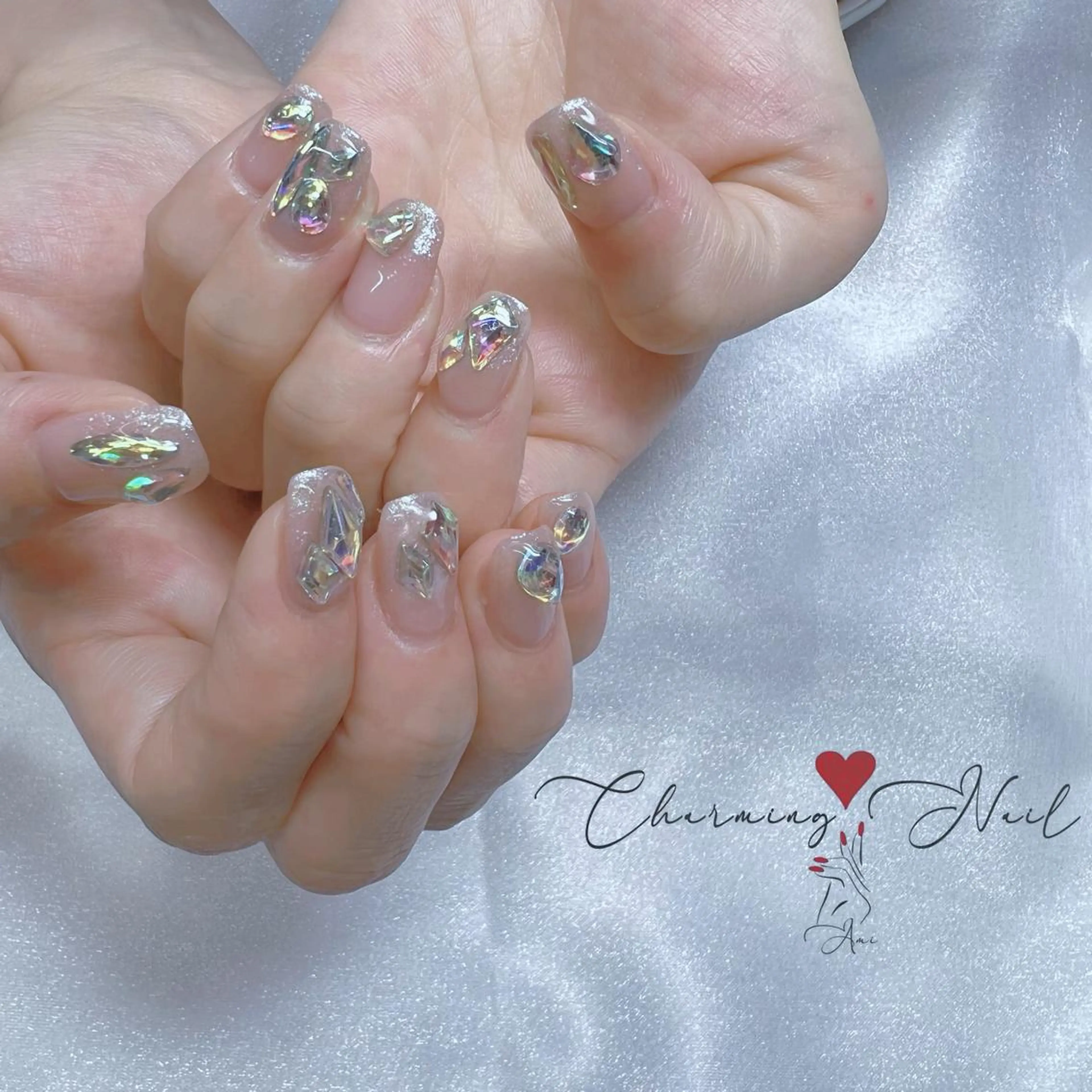 ネイル キラキラネイル ラメ(グリッター) 持ち込み ストーンネイル ワンホンネイル ハンドネイル Charming❤️Nail所属・Nailist Amiのその他イメージ