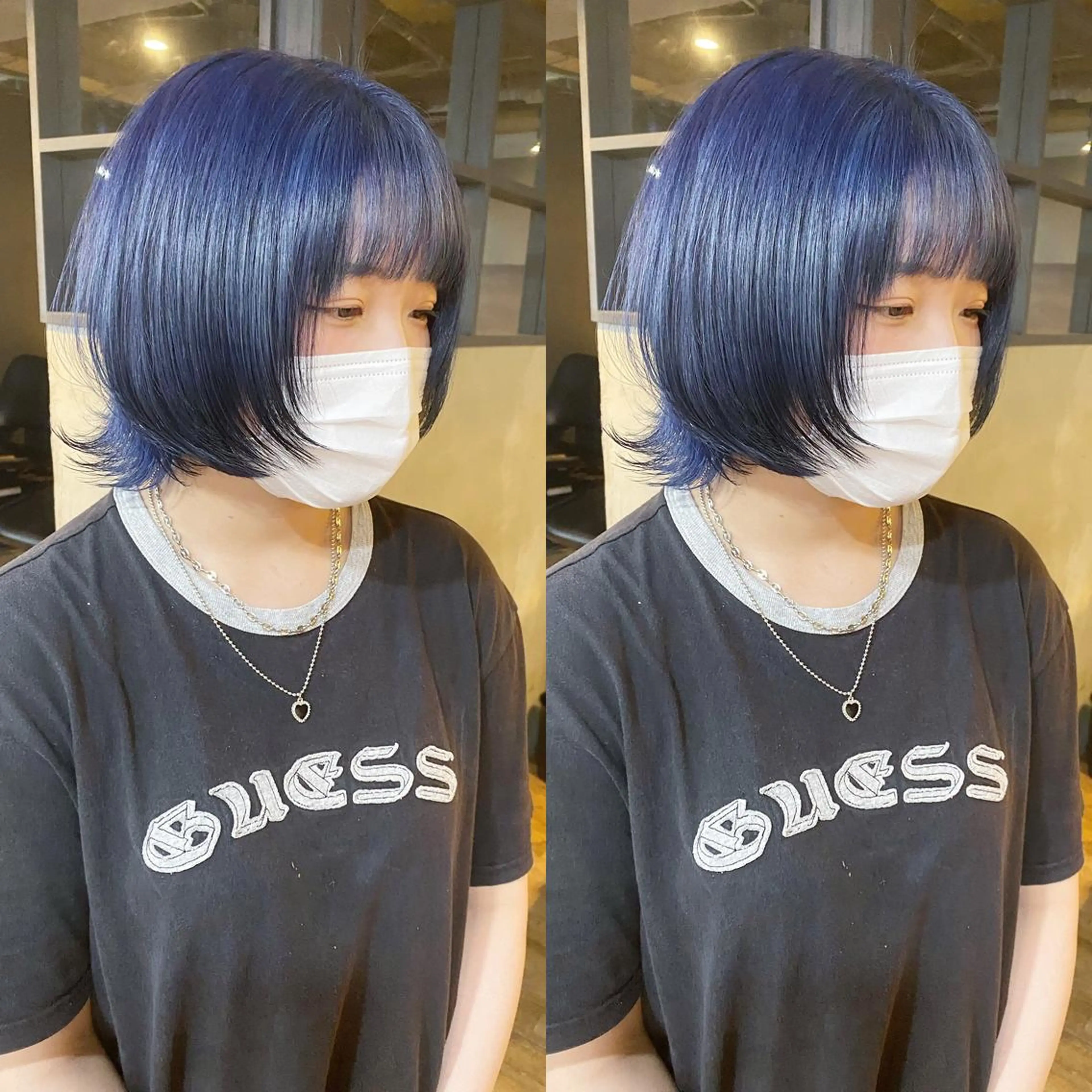 ミディアム カラー カット ヘアカラー トリートメント yoriダブルカラー 代表すがわらのヘアスタイル