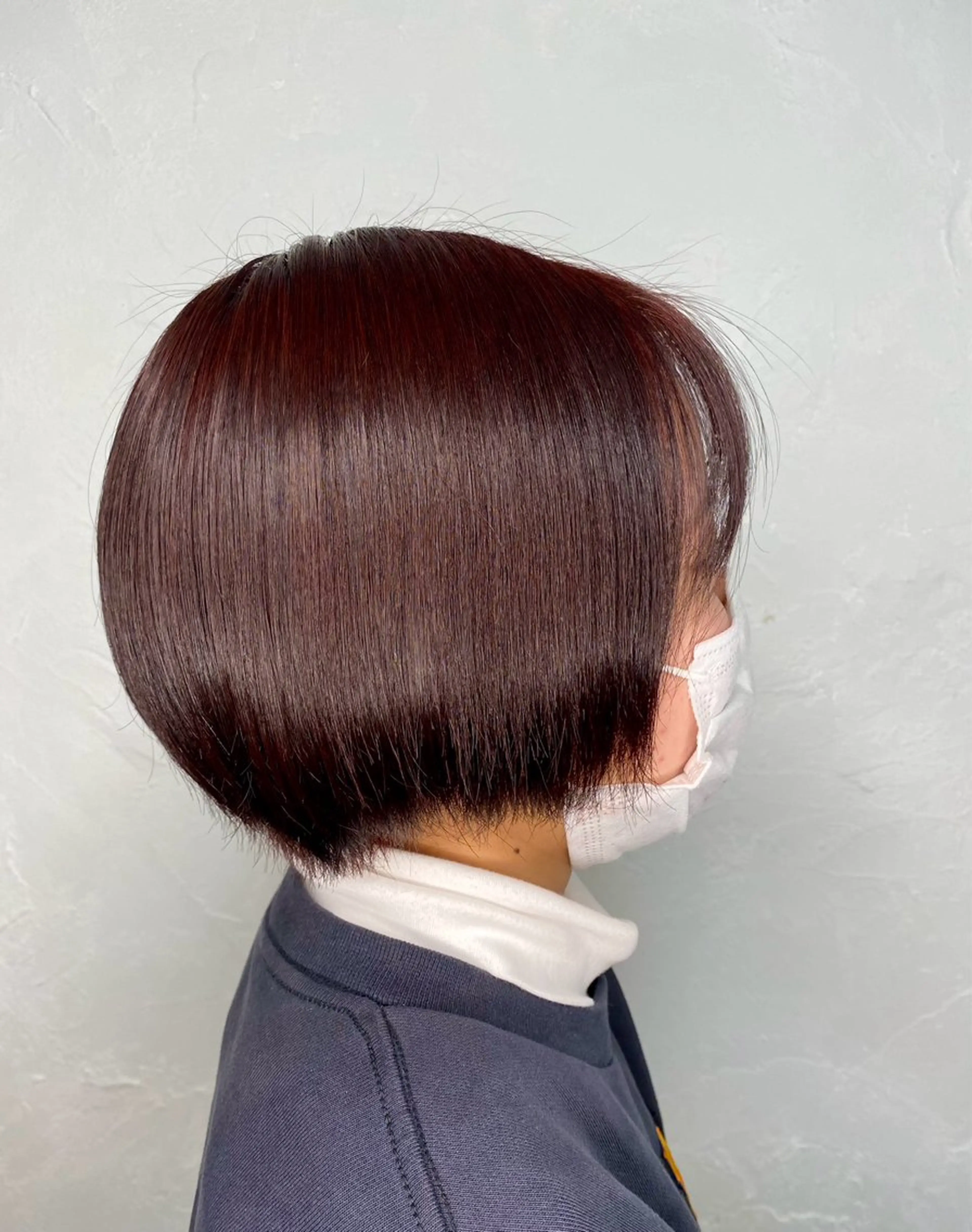 ショート ピンクブラウン 北川 飛瑶のヘアスタイル