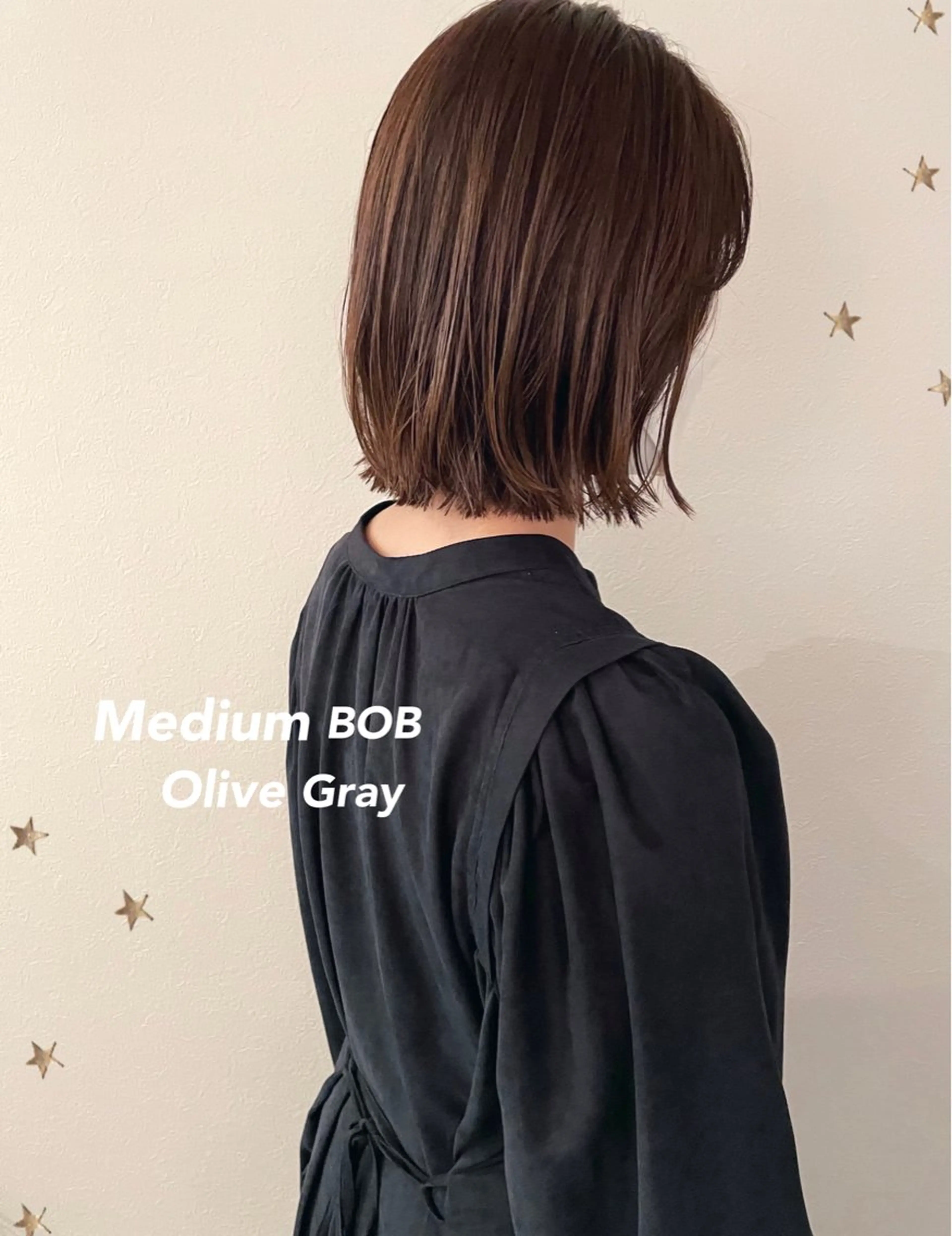 ミディアム カラー カット ヘアカラー 市川 千夏のヘアスタイル