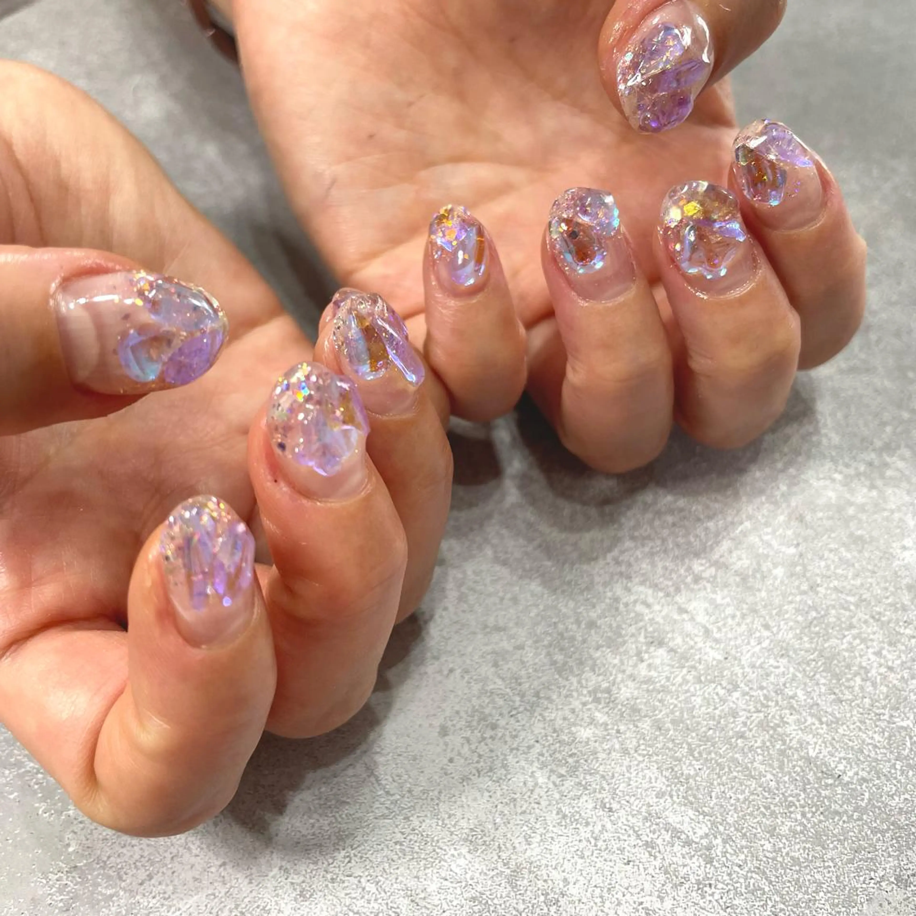 ネイル ストーンネイル ハンドネイル フットネイル private salon　lienのネイルデザイン