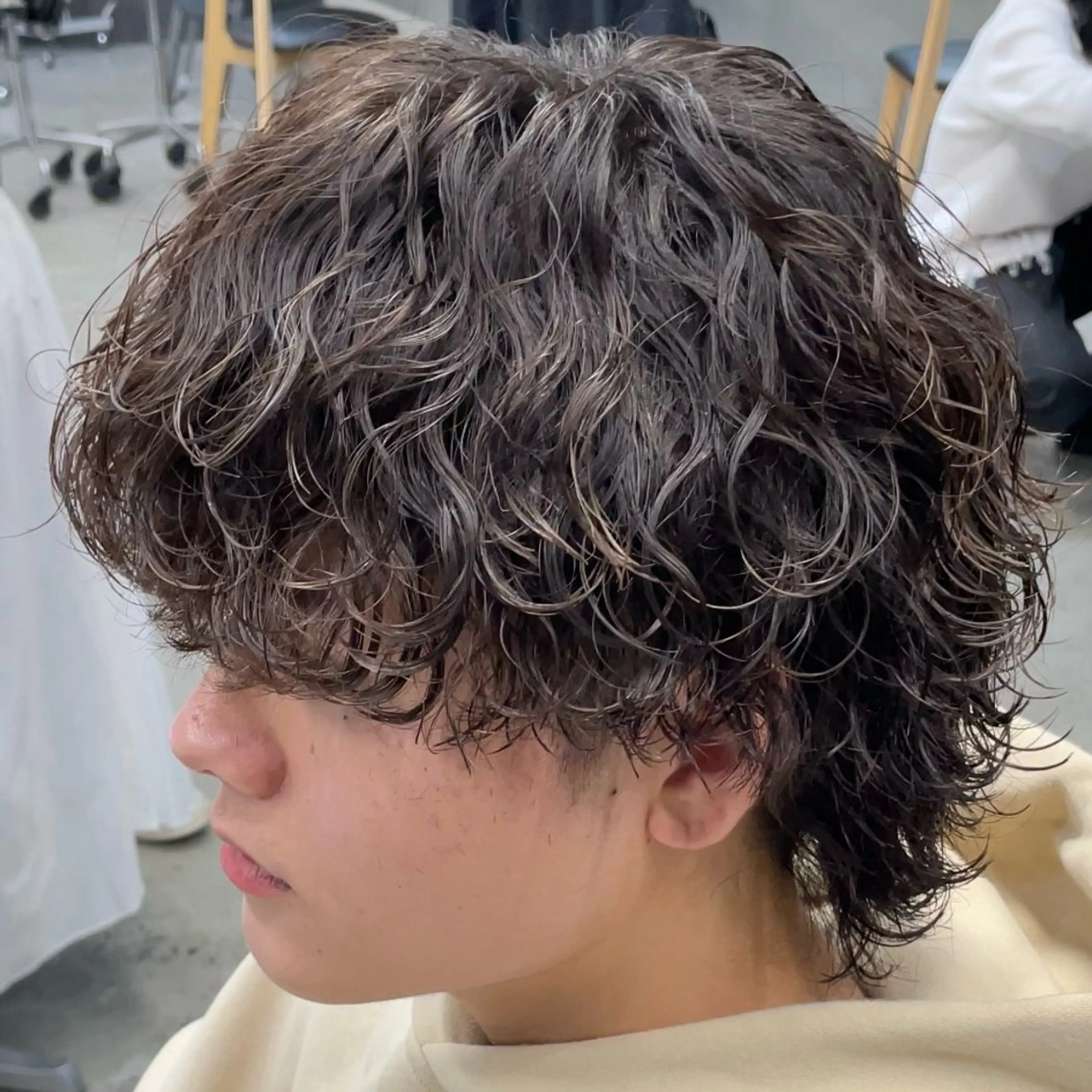 ミディアム パーマ ヘアアレンジ メンズ fifth 石川 凪のヘアスタイル