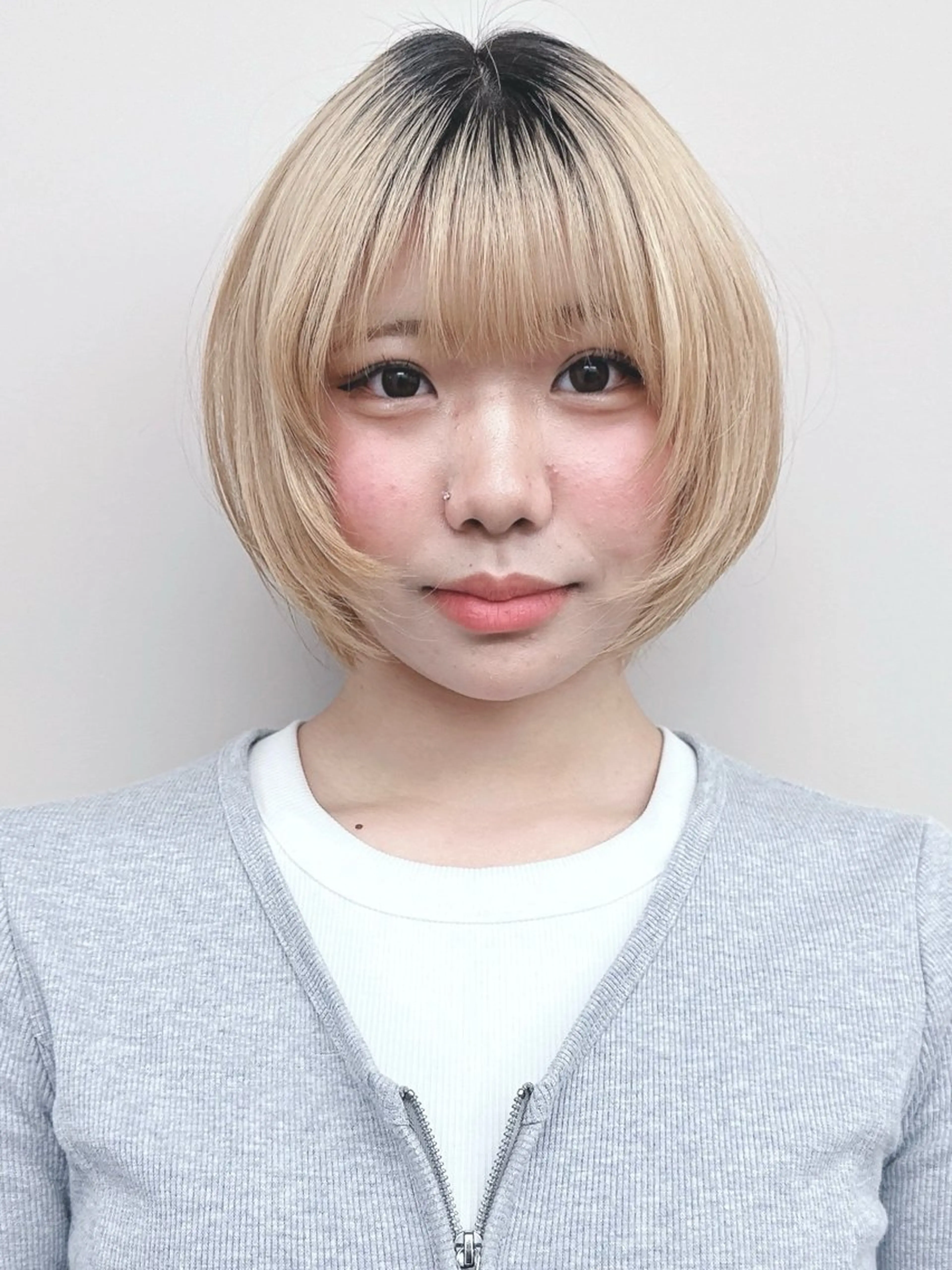 ショート パーマ カット トリートメント ボブ/ゆるふわ ボブパーマ/とういのヘアスタイル