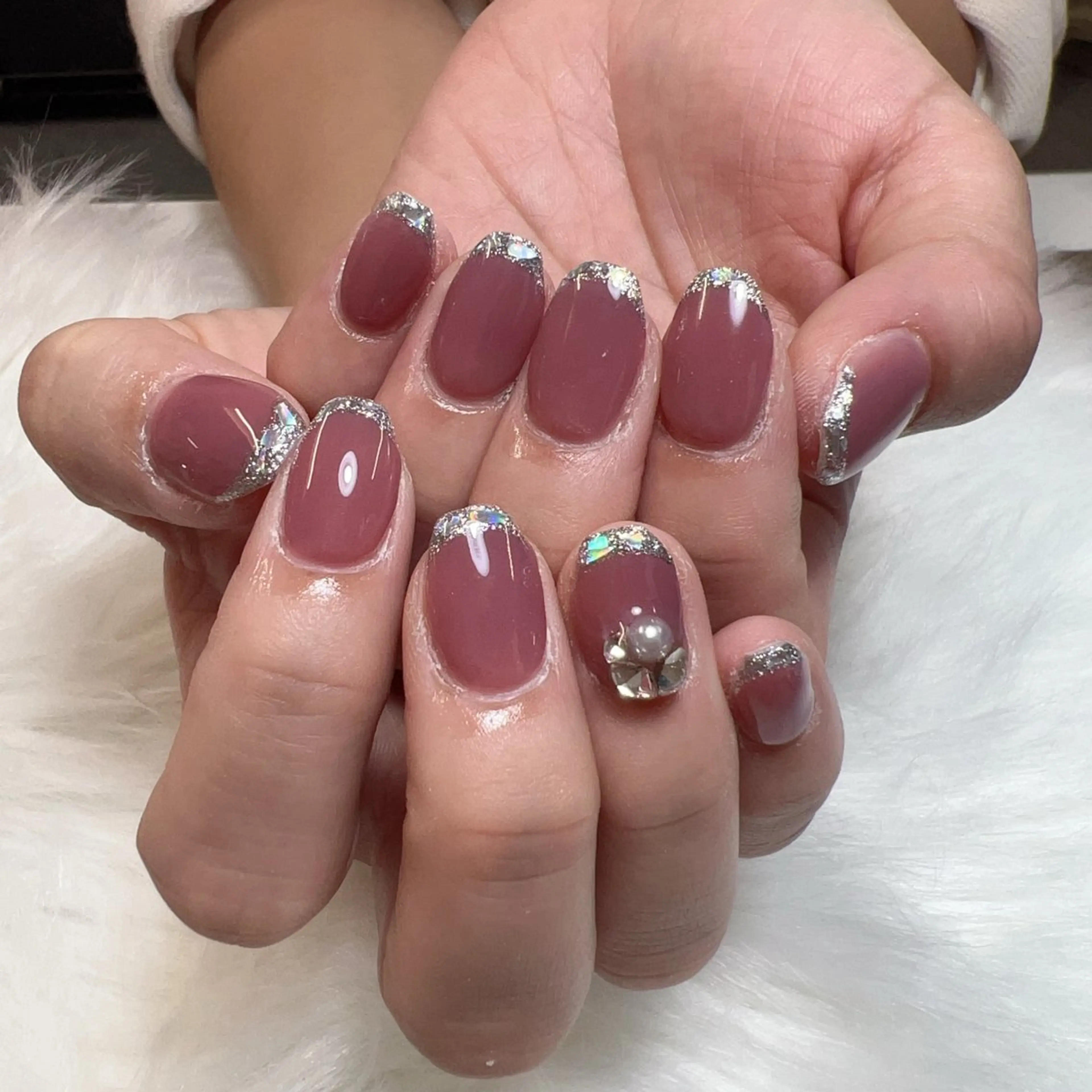 ネイル ハンドネイル 🎀nana🫧 ワンホンネイル🎀のネイルデザイン