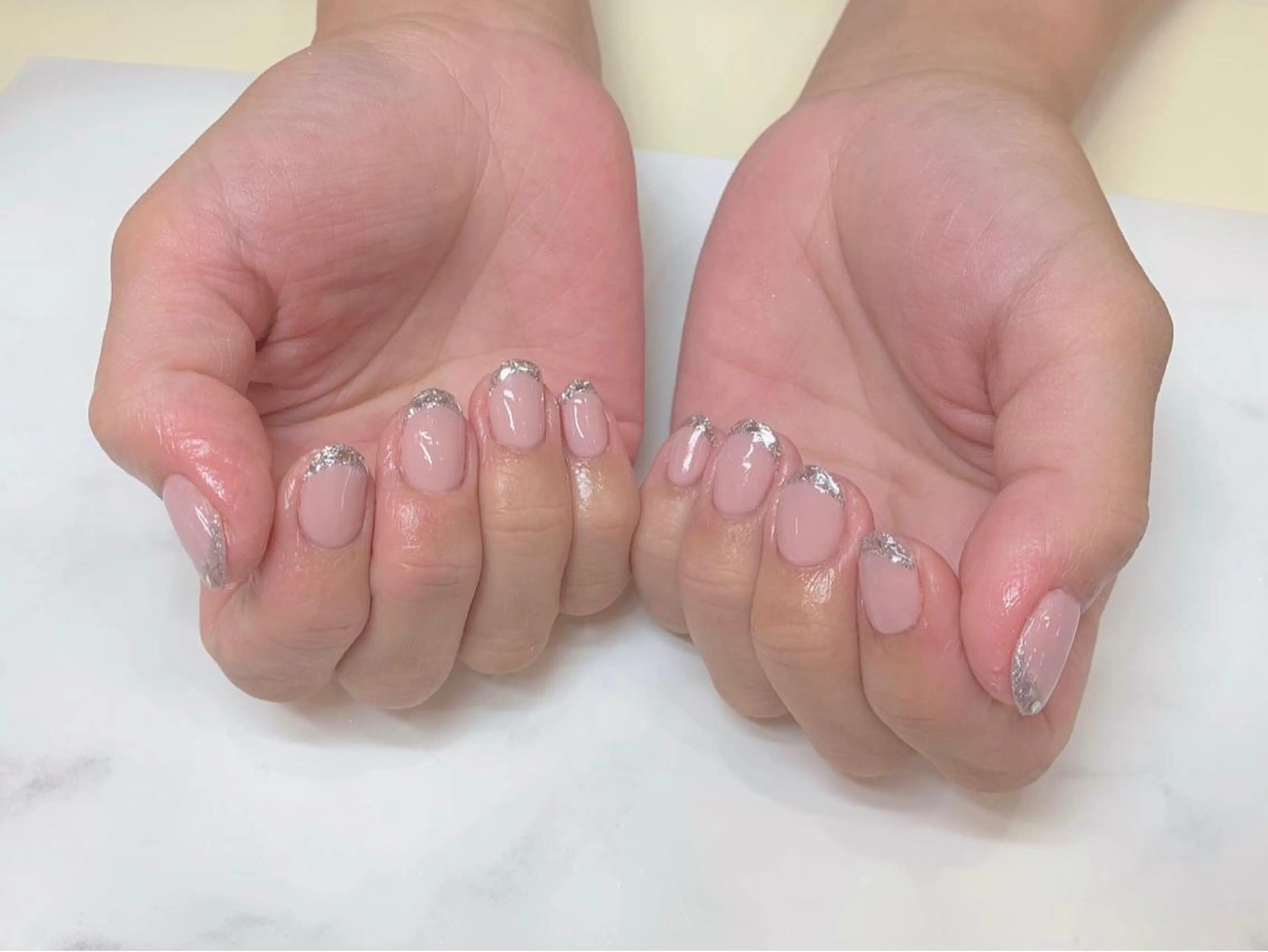 ネイル クリアネイル フレンチネイル ガラスフレンチ SOARE TADAのネイルデザイン