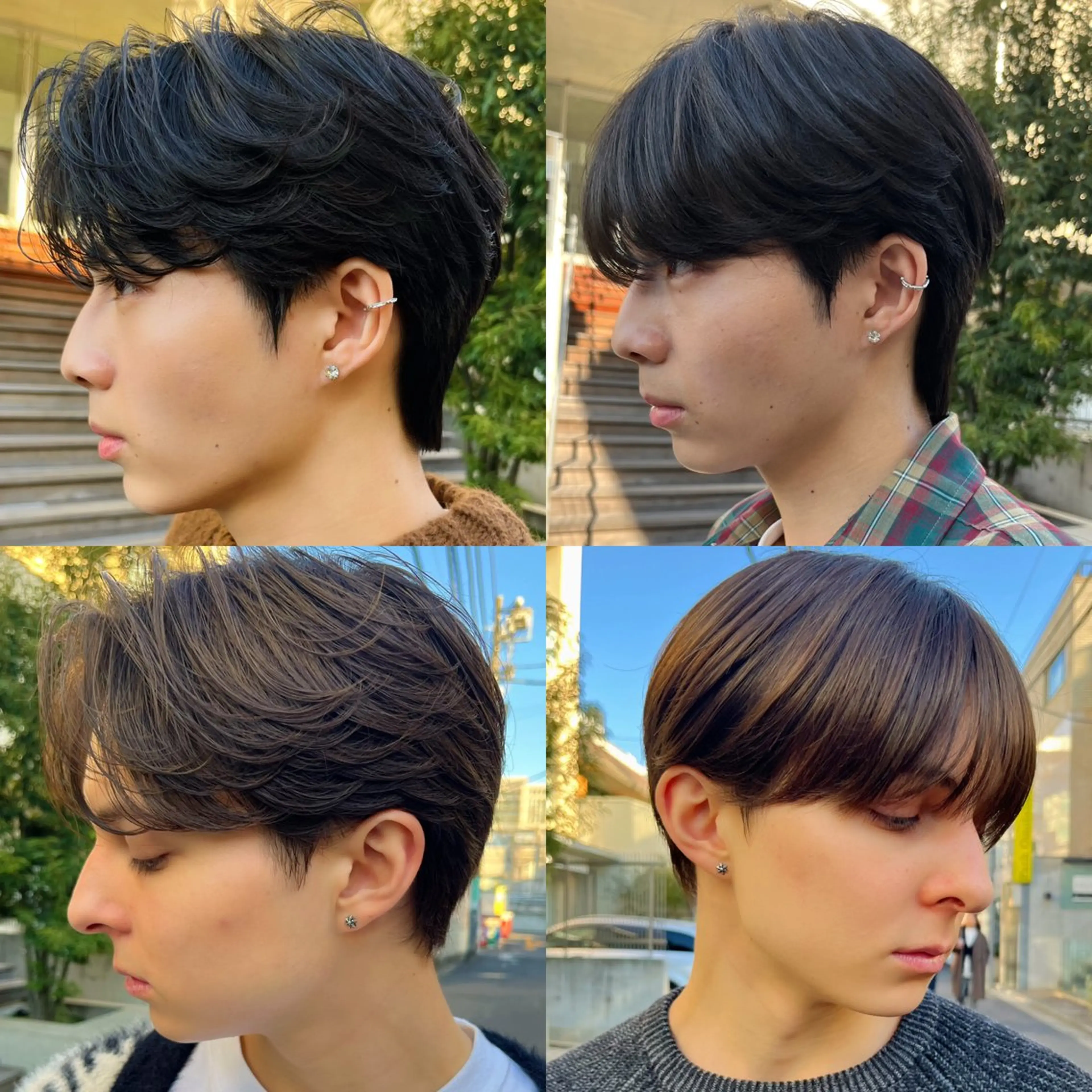 ショート カラー パーマ メンズ カット メンズ🍃ナチュラル 韓国風ヘアRENのヘアスタイル