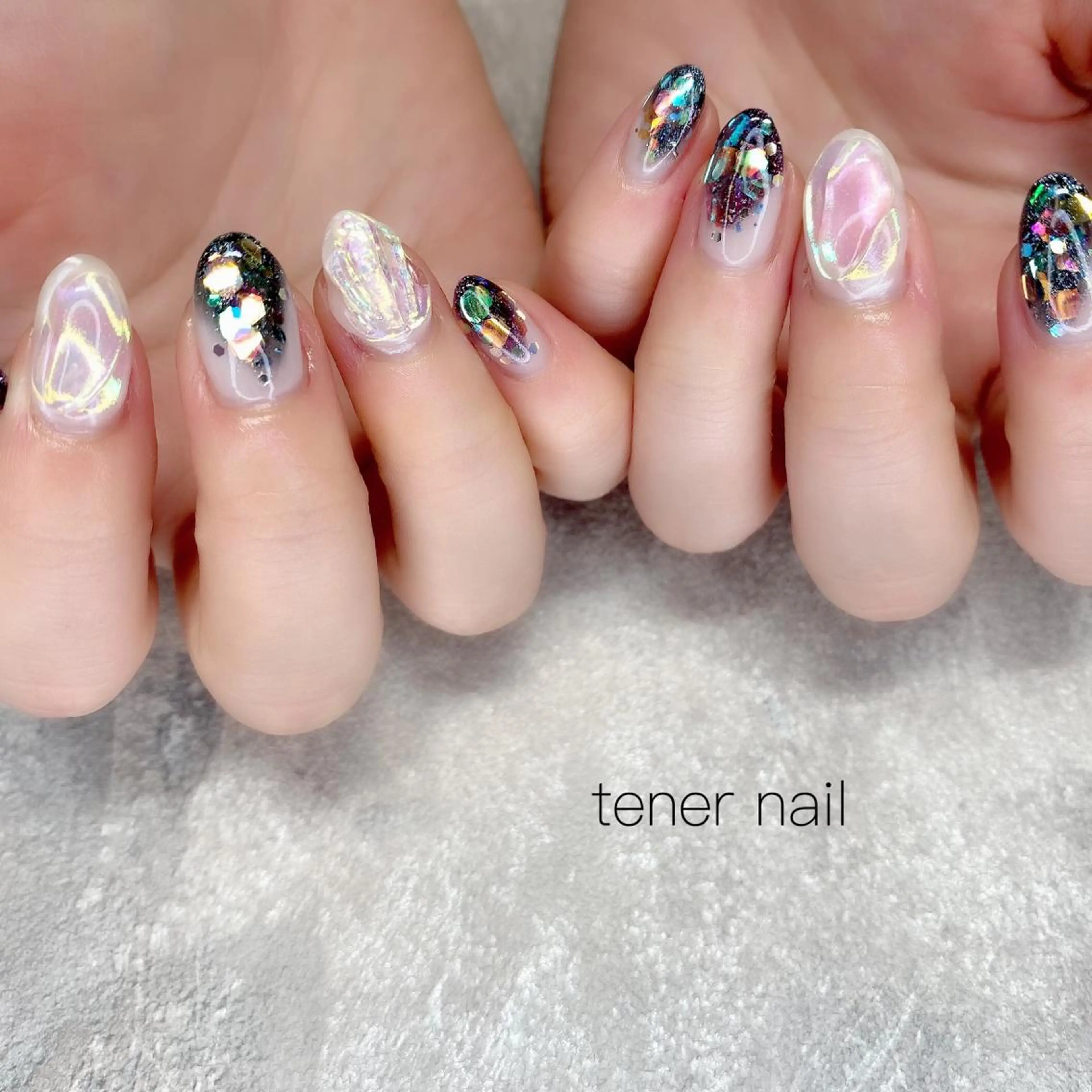 ネイル 氷ネイル・うるうるネイル テネルネイル tener nailのネイルデザイン