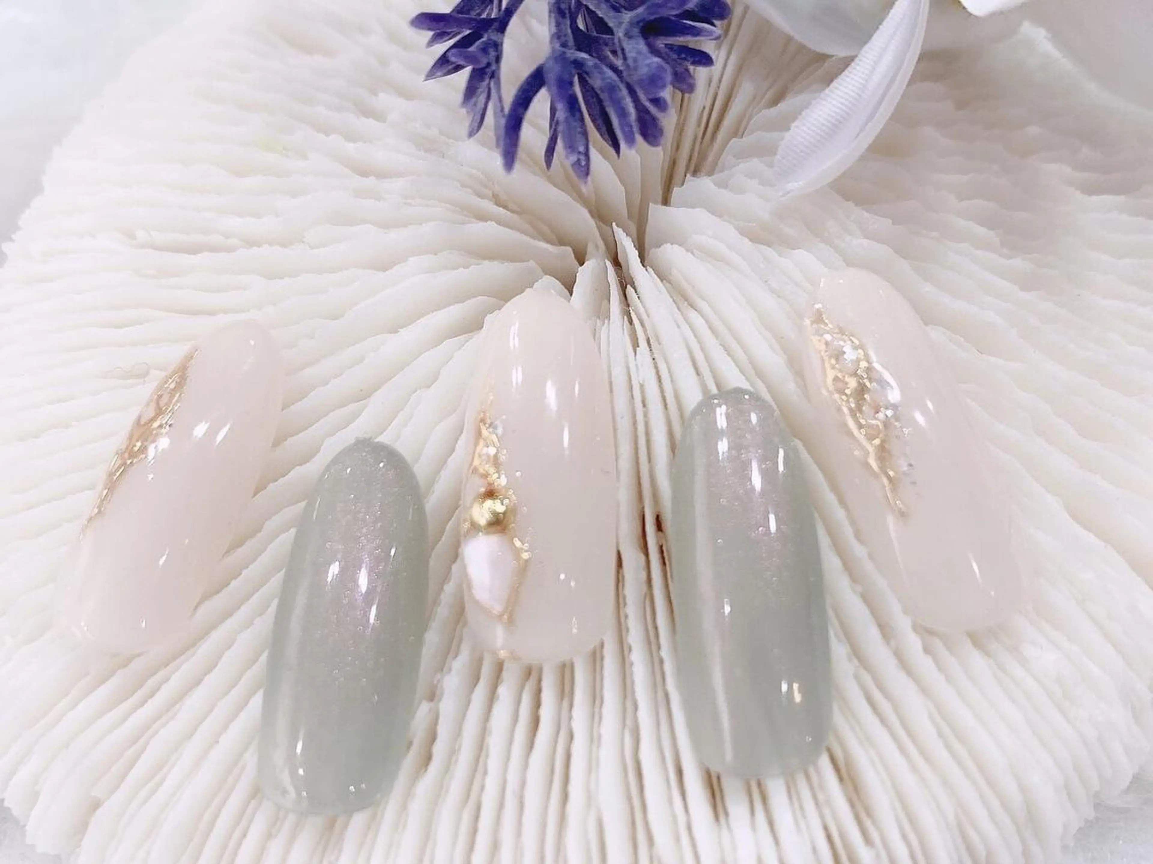 ハンド　ジェルオフあり　定額デザイン  ¥6480の写真