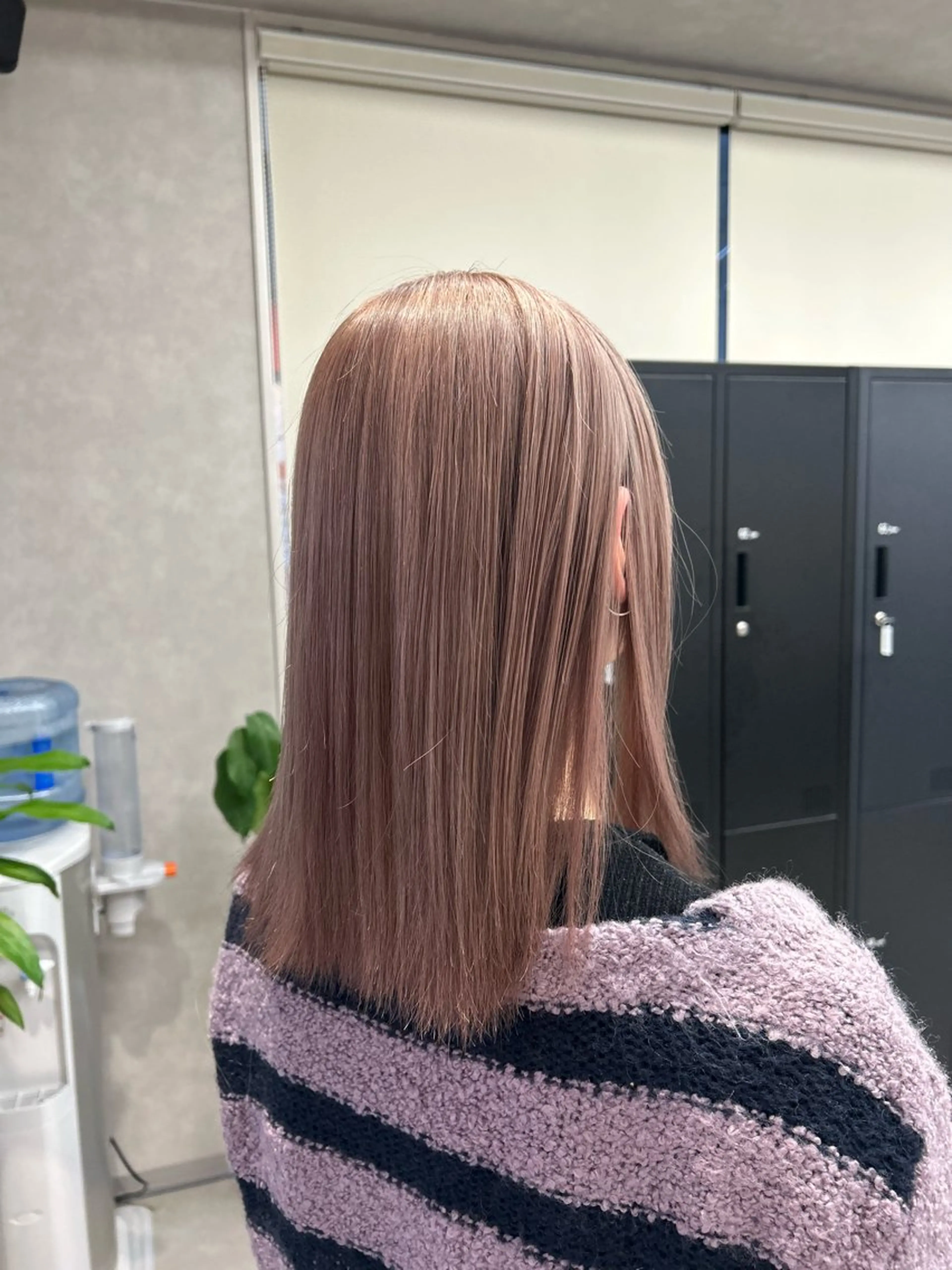 カラー ベージュカラー ブリーチ ミルクティーベージュ ピンクカラー ヘアカラー トリートメント 筑紫野美容師 すずのヘアスタイル