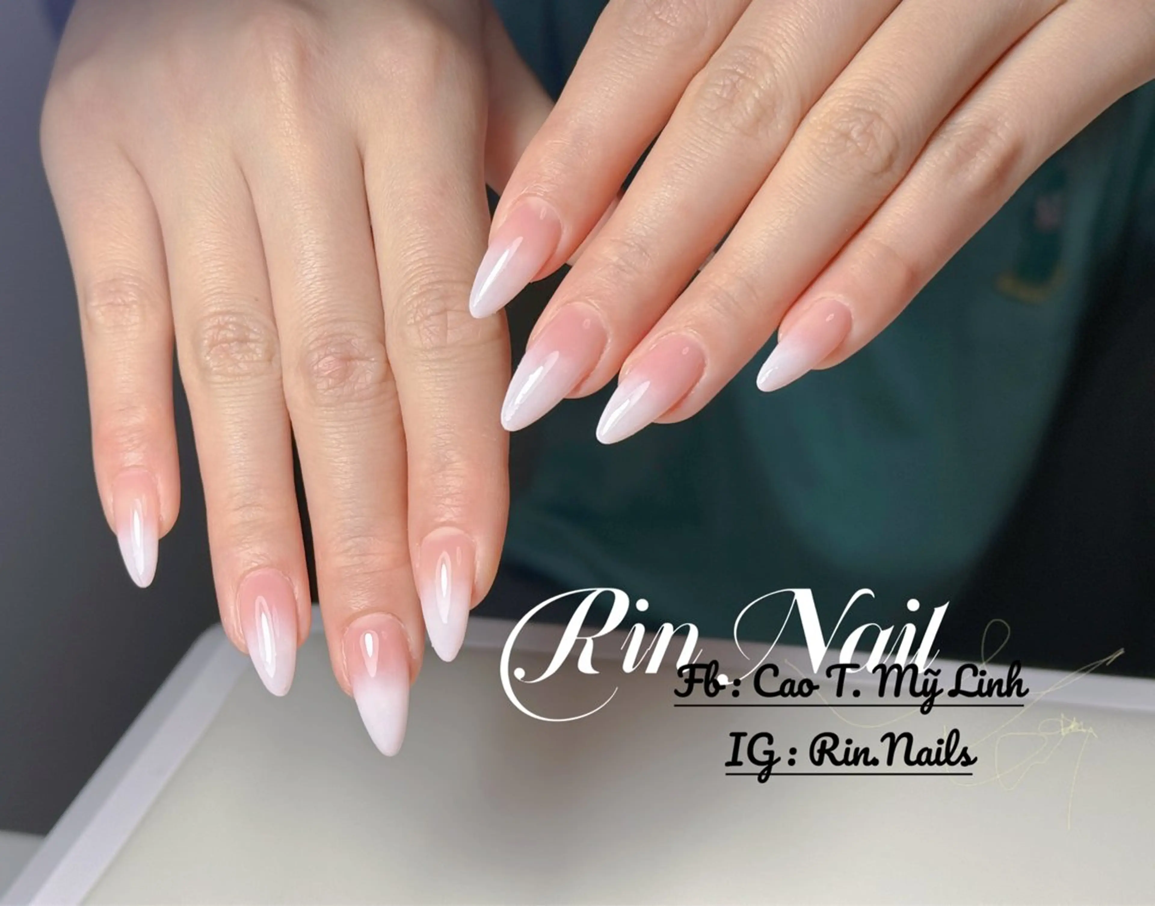 ネイル グラデーション オフィスネイル シンプルネイル ハンドネイル Rin Nailのネイルデザイン