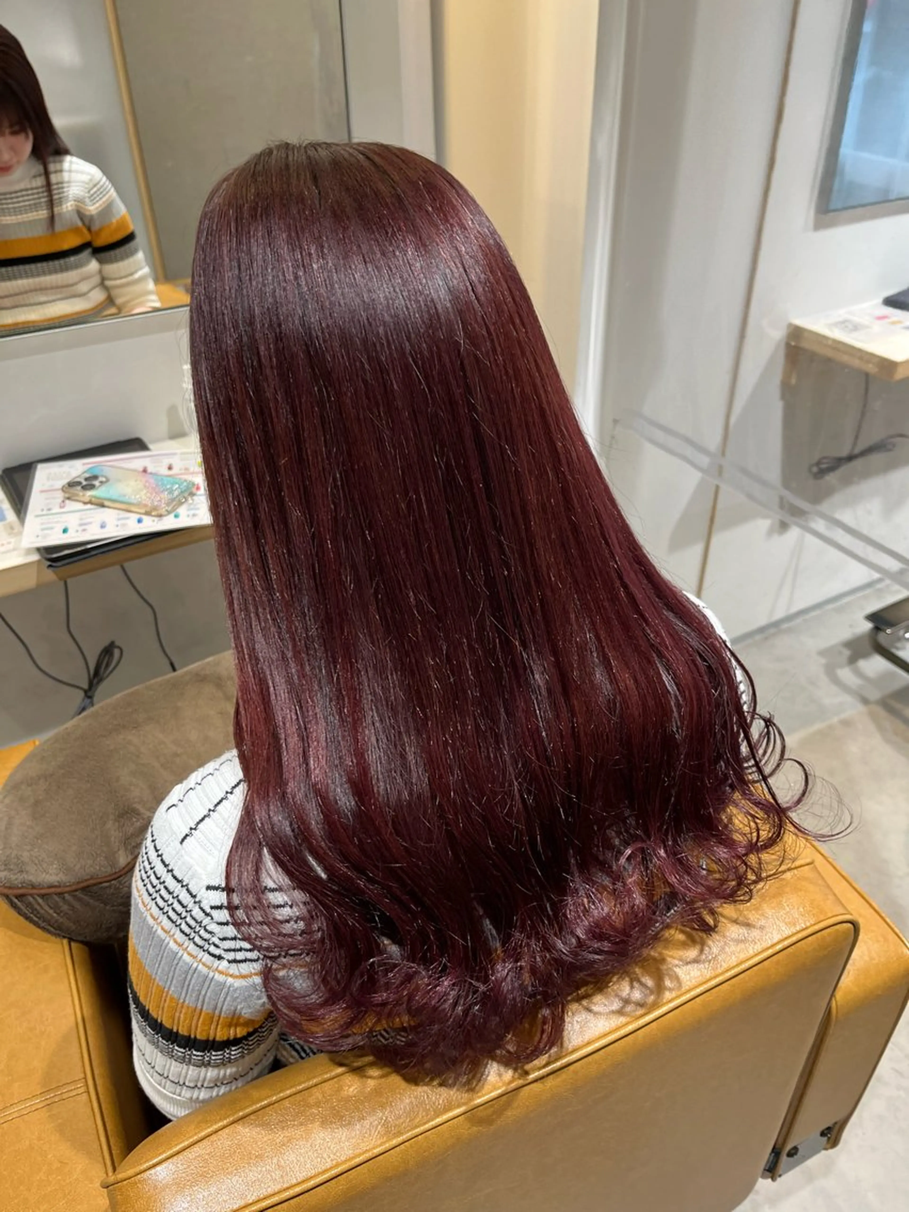 ロング カラー ブリーチ ブリーチなしカラー ヘアカラー トリートメント 艶髪ブリーチ/レイヤ ー/竹本幸希のヘアスタイル