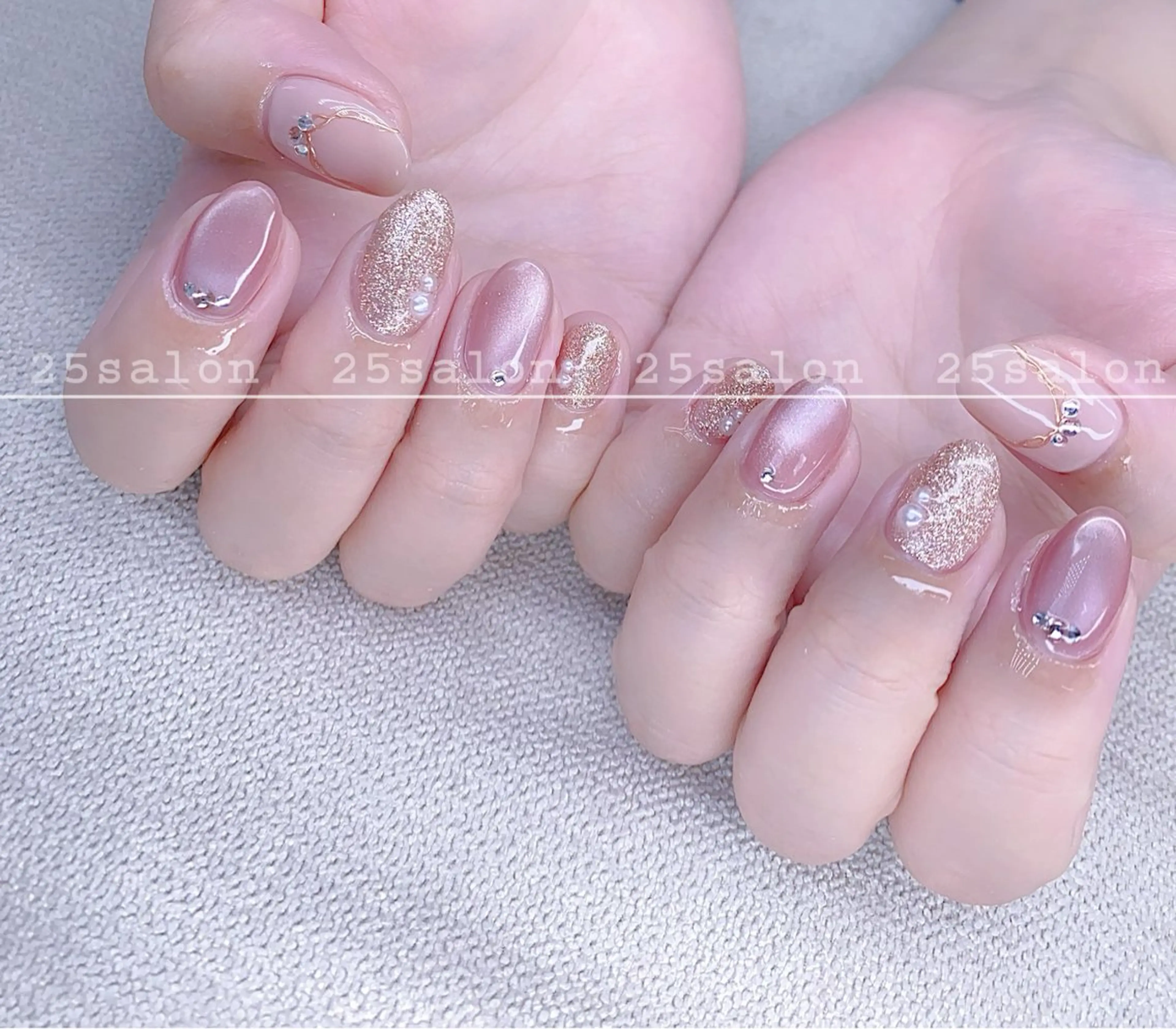 ネイル ジェルネイル 韓国ネイル ニュアンスネイル パラジェル ワンホンネイル 2 5のマツエク・マツパデザイン