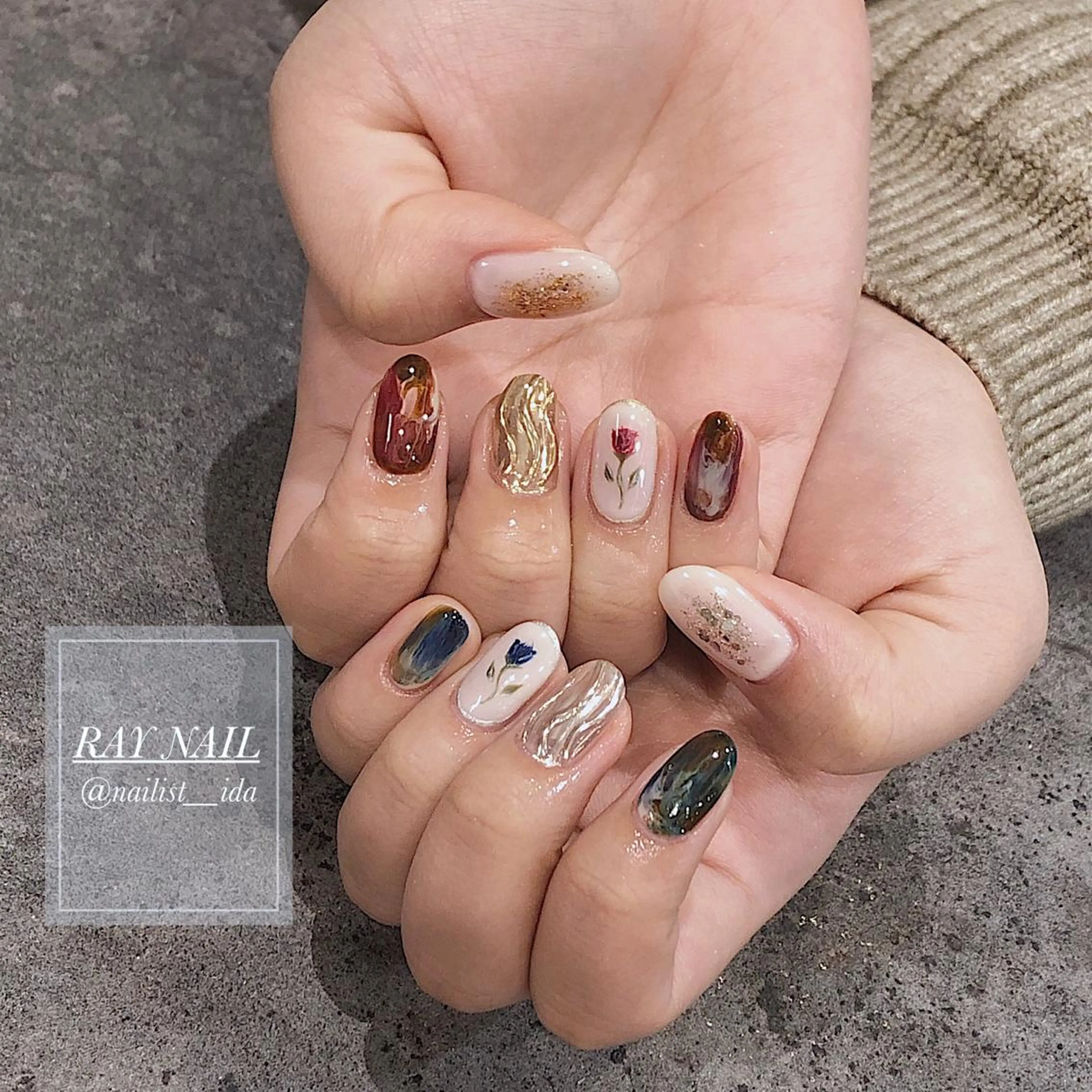 ネイル Arowa 伊田のネイルデザイン