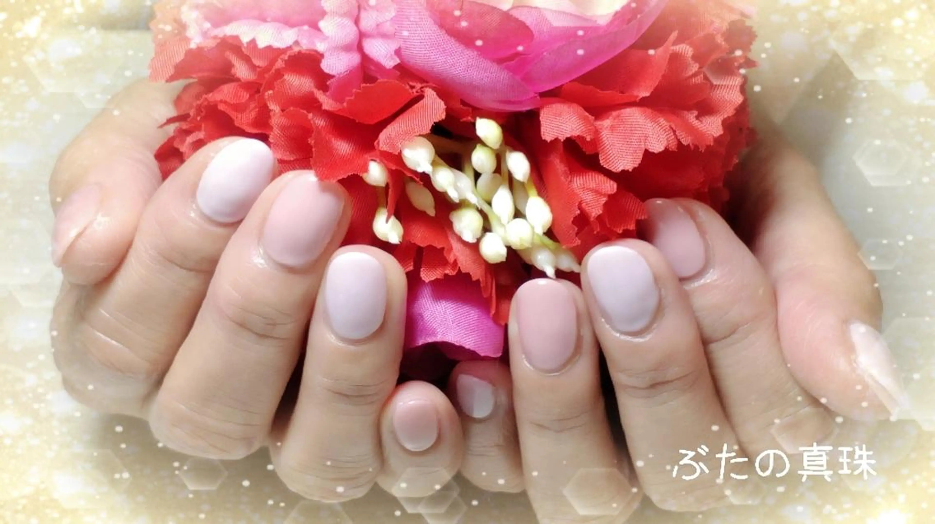 ネイル ワンカラーネイル ピンク ハンドネイル 林 珠里のネイルデザイン