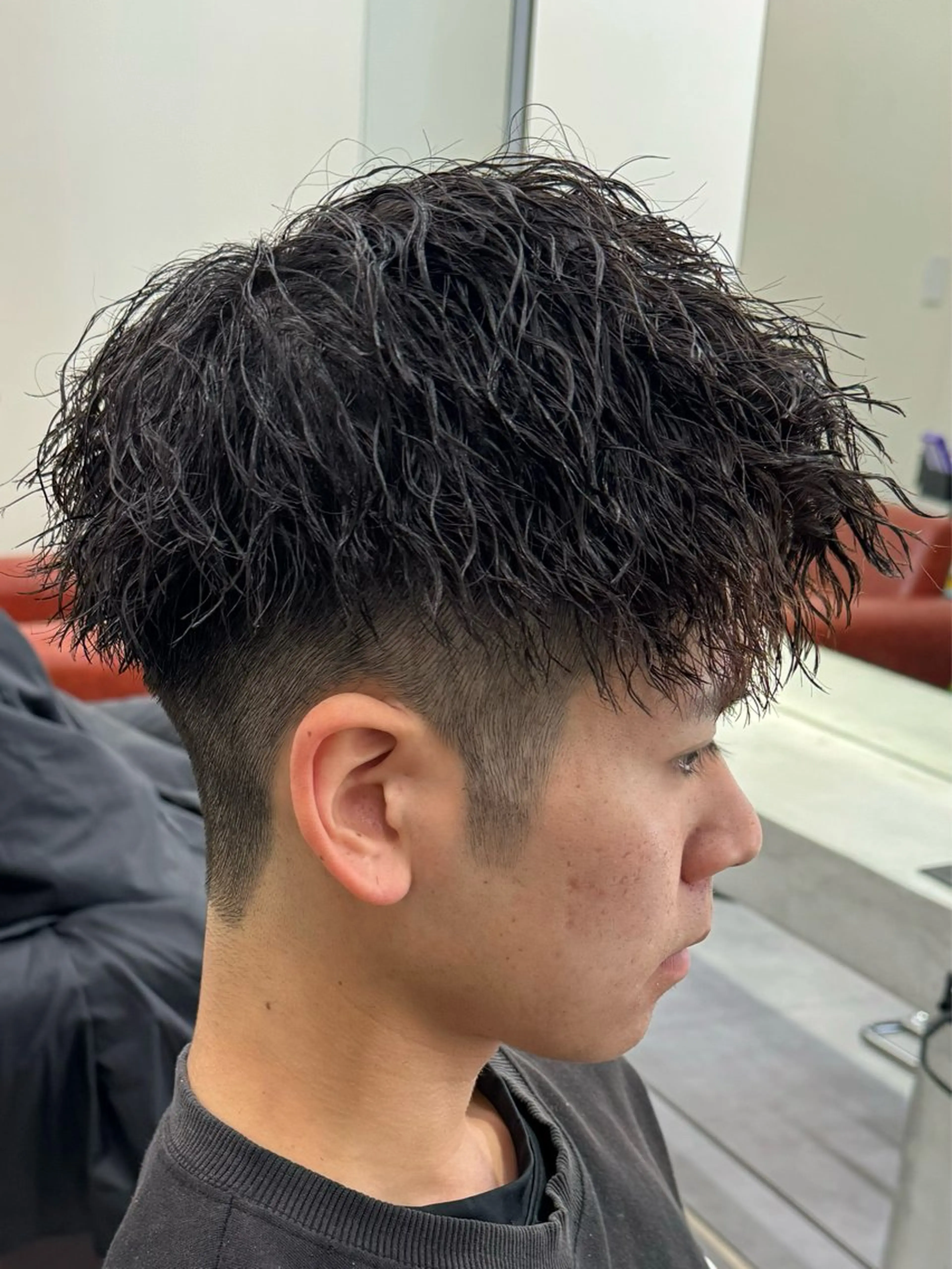 ショート パーマ メンズ メンズパーマ カット ヘアカラー 梅田/メンズパーマ /短髪/田中崇奨のヘアスタイル