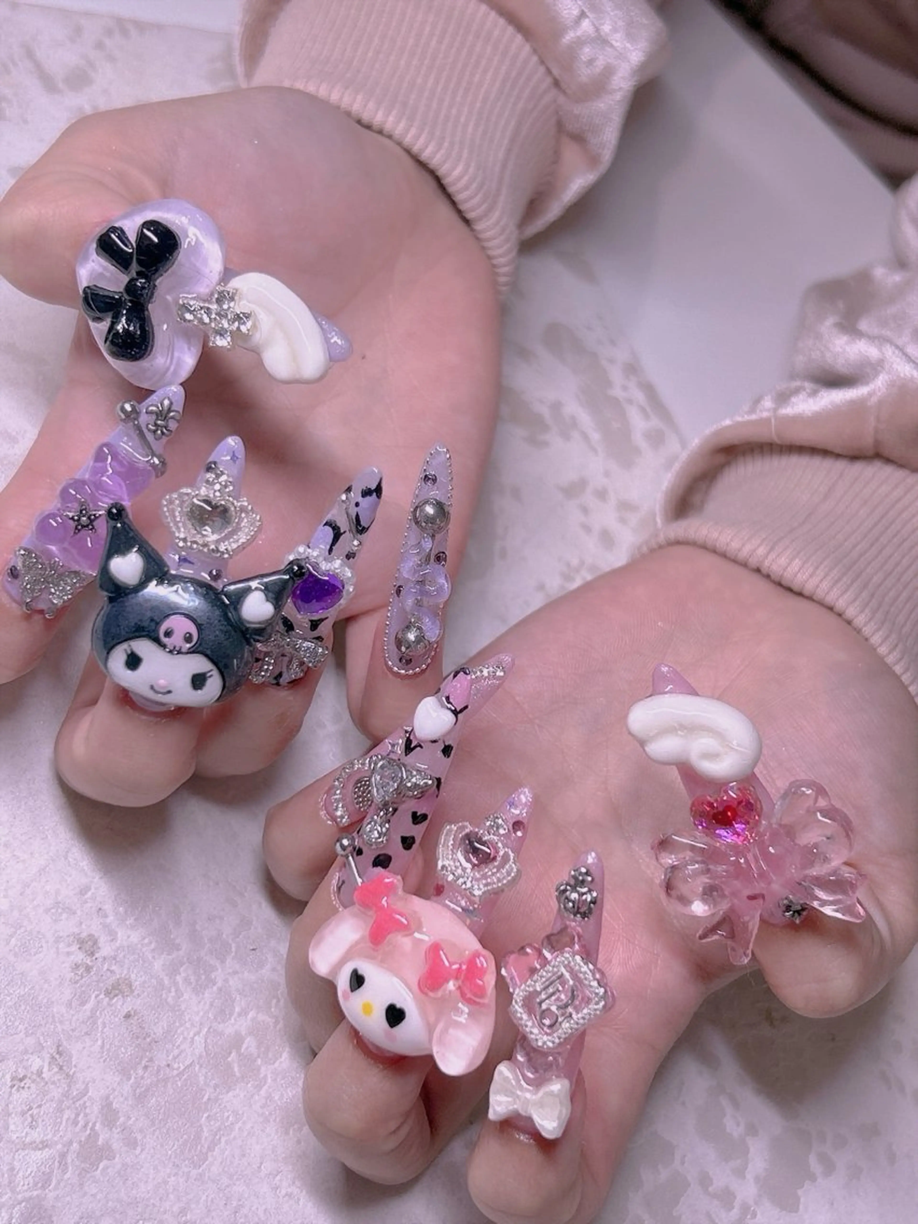 ネイル ロングネイル ネイルチップ 長さだし専門店 M2　rikaのネイルデザイン