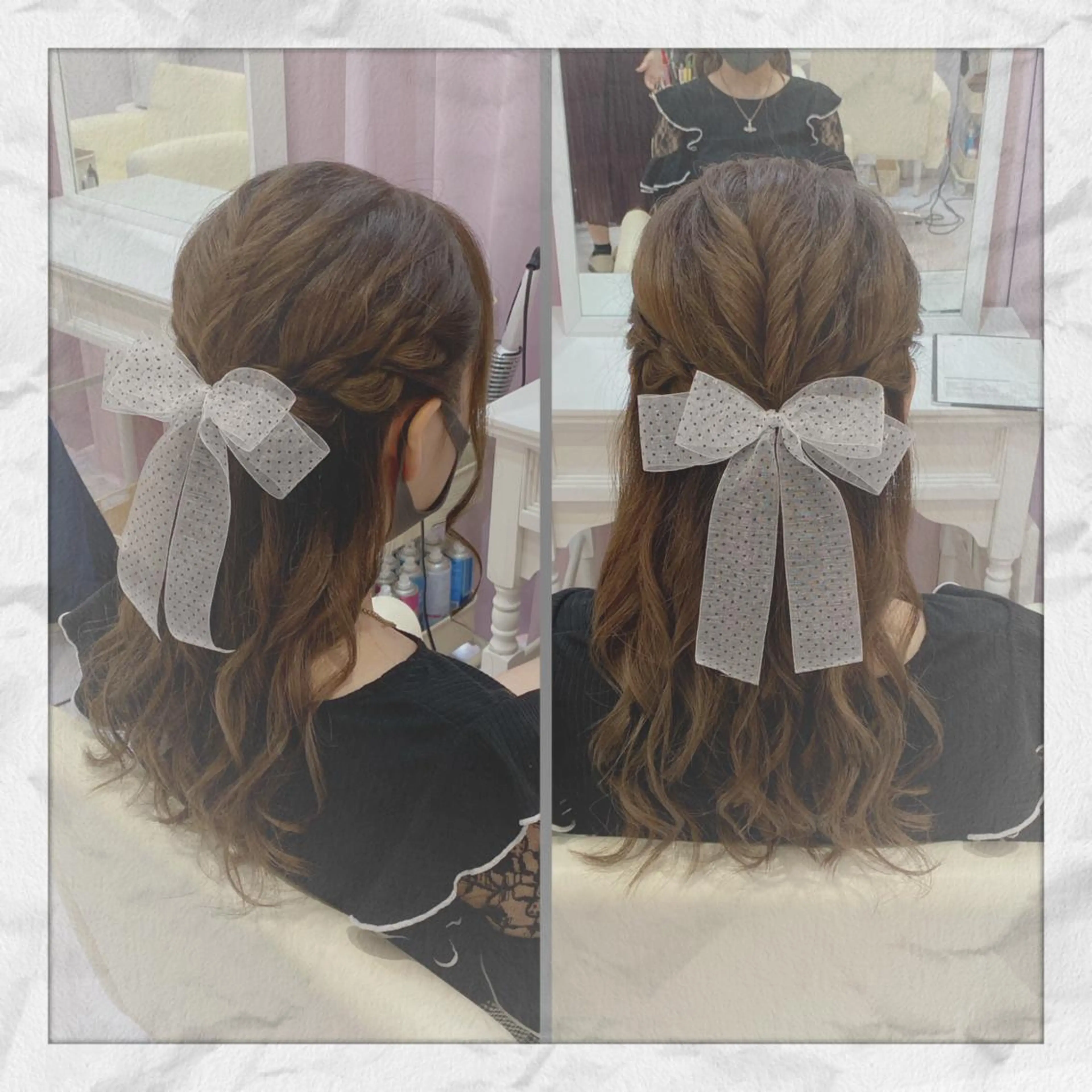 セミロング ヘアアレンジ ヘアセット ヘアセット/着付け 𓇼 松本 夏美𓇼のヘアスタイル