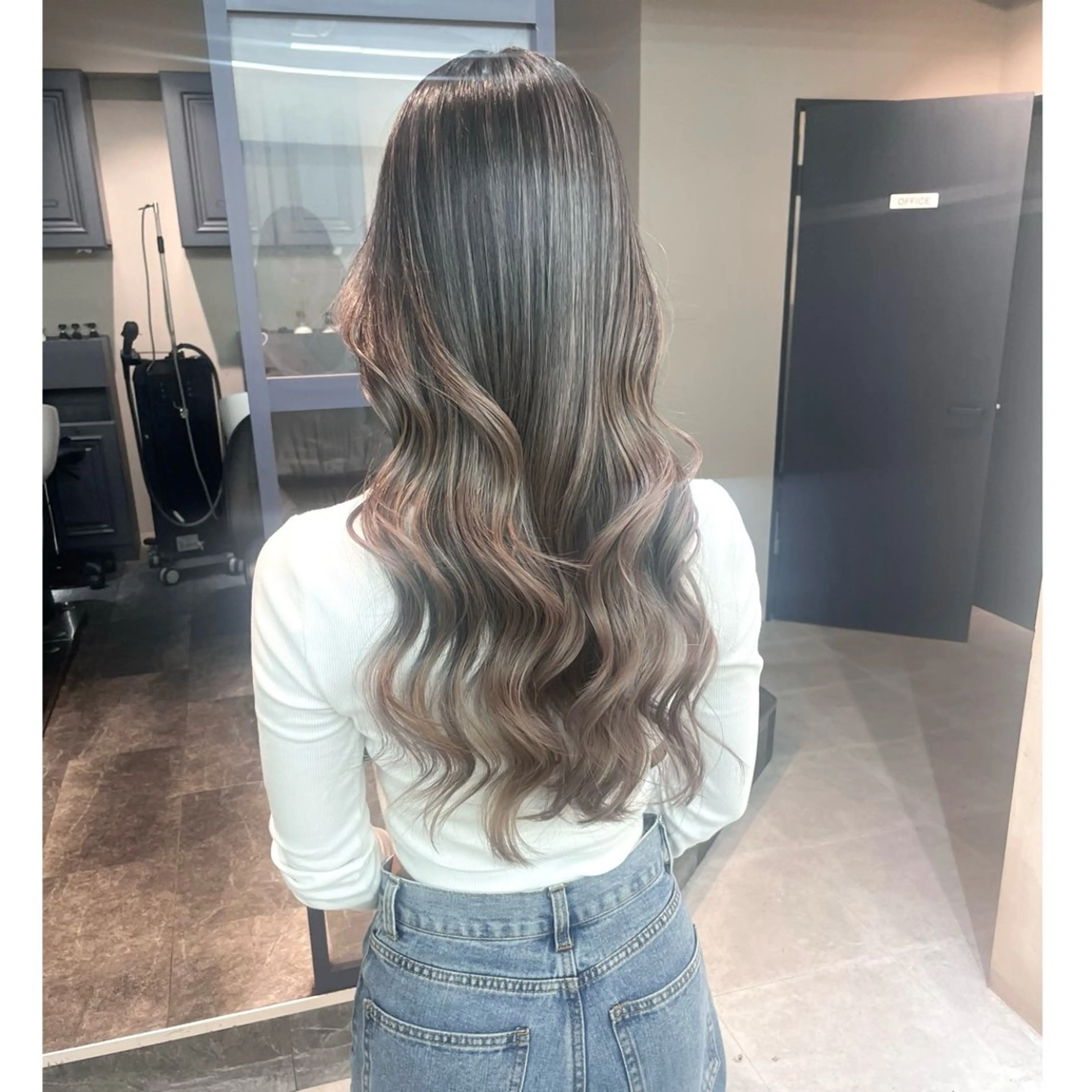 ロング カラー カット ヘアカラー トリートメント 奥山義進/大宮 /ダブルカラーのヘアスタイル