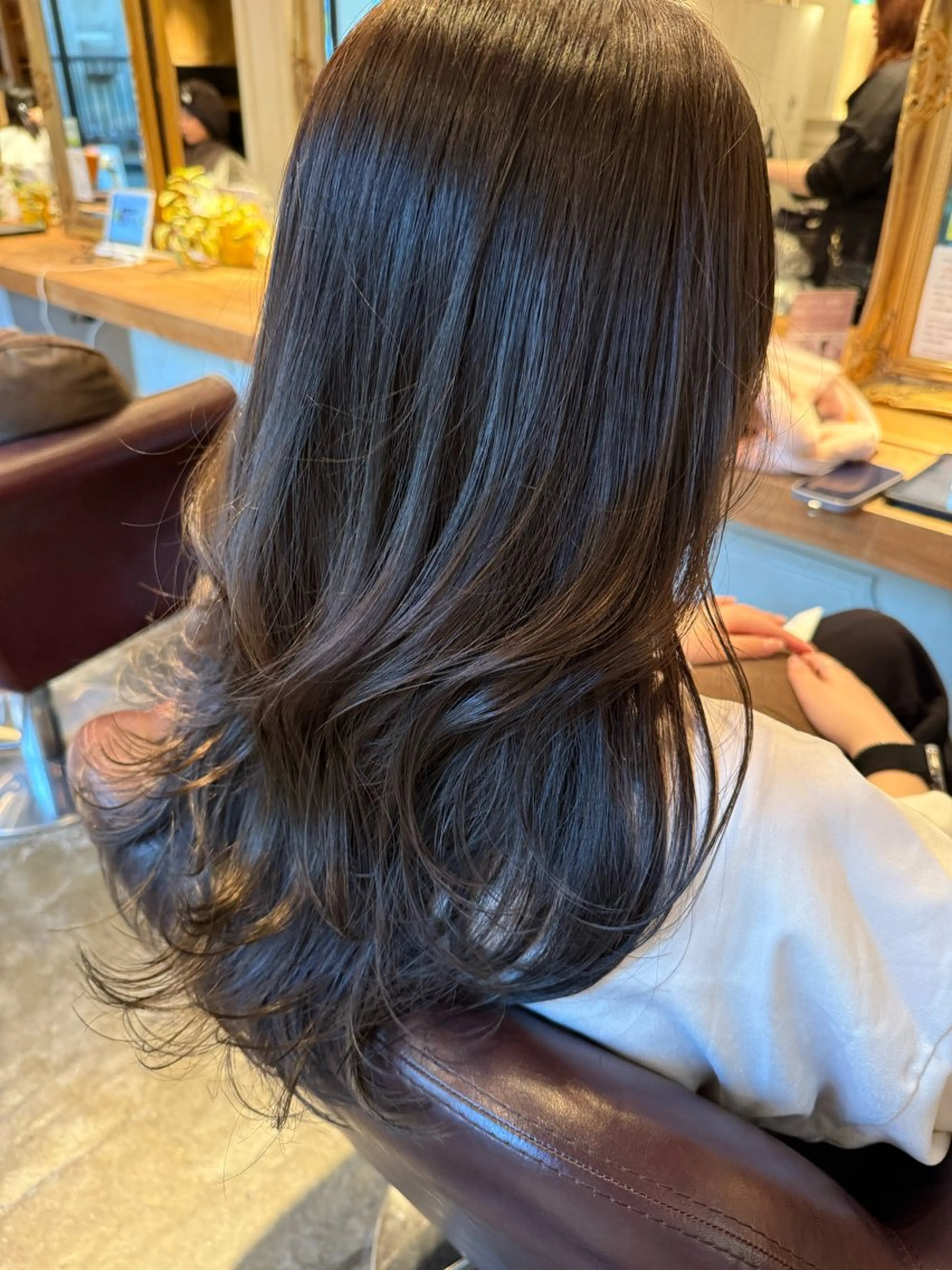 ロング レイヤーカット 韓国ヘア/レイヤー/ 前髪/髪質改善/石川のヘアスタイル