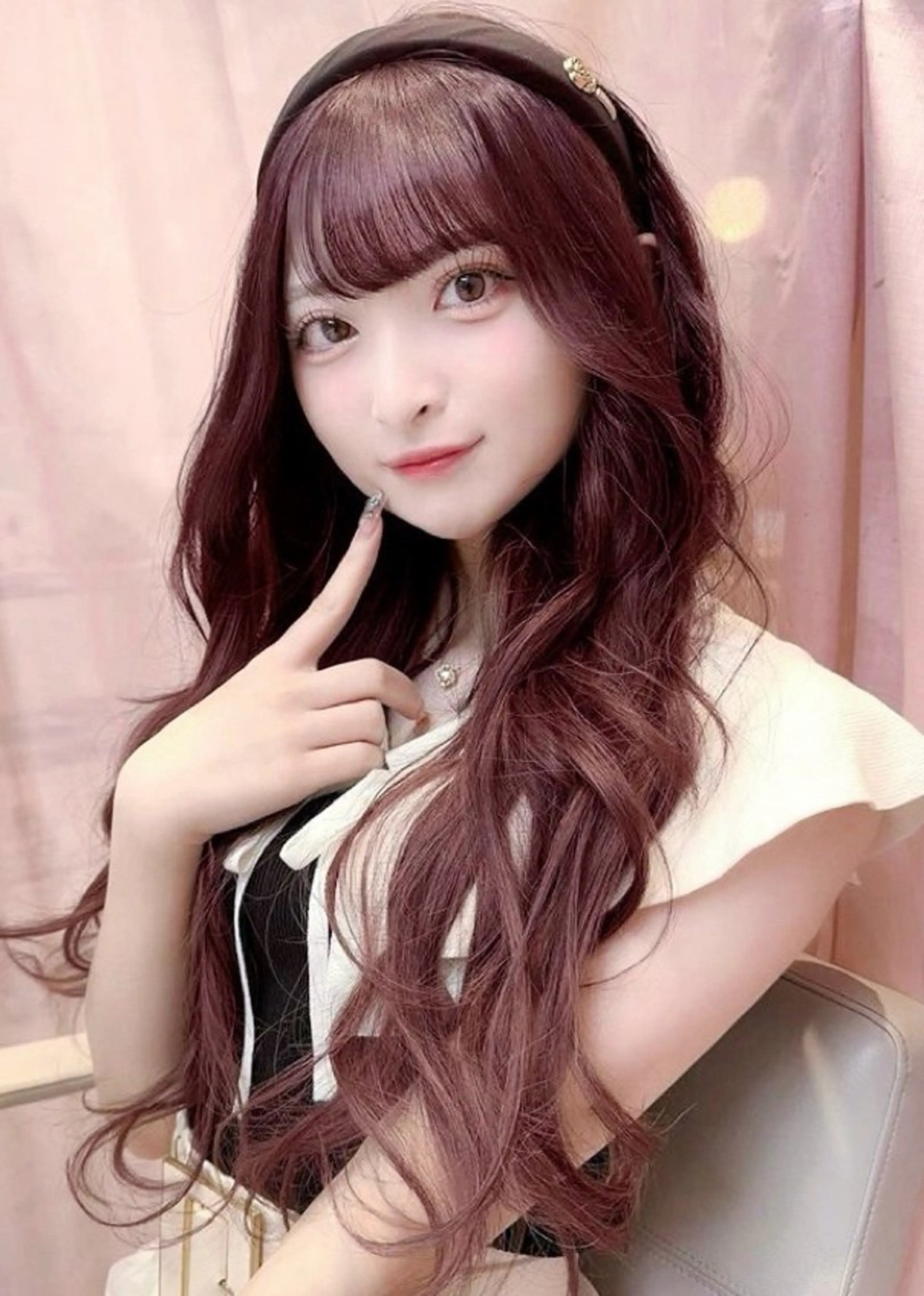 セミロング カラー カット ヘアカラー トリートメント ヘッドスパ ヘアセット 韓国ヘア/レイヤー/ 顔まわり/りょーとのヘアスタイル