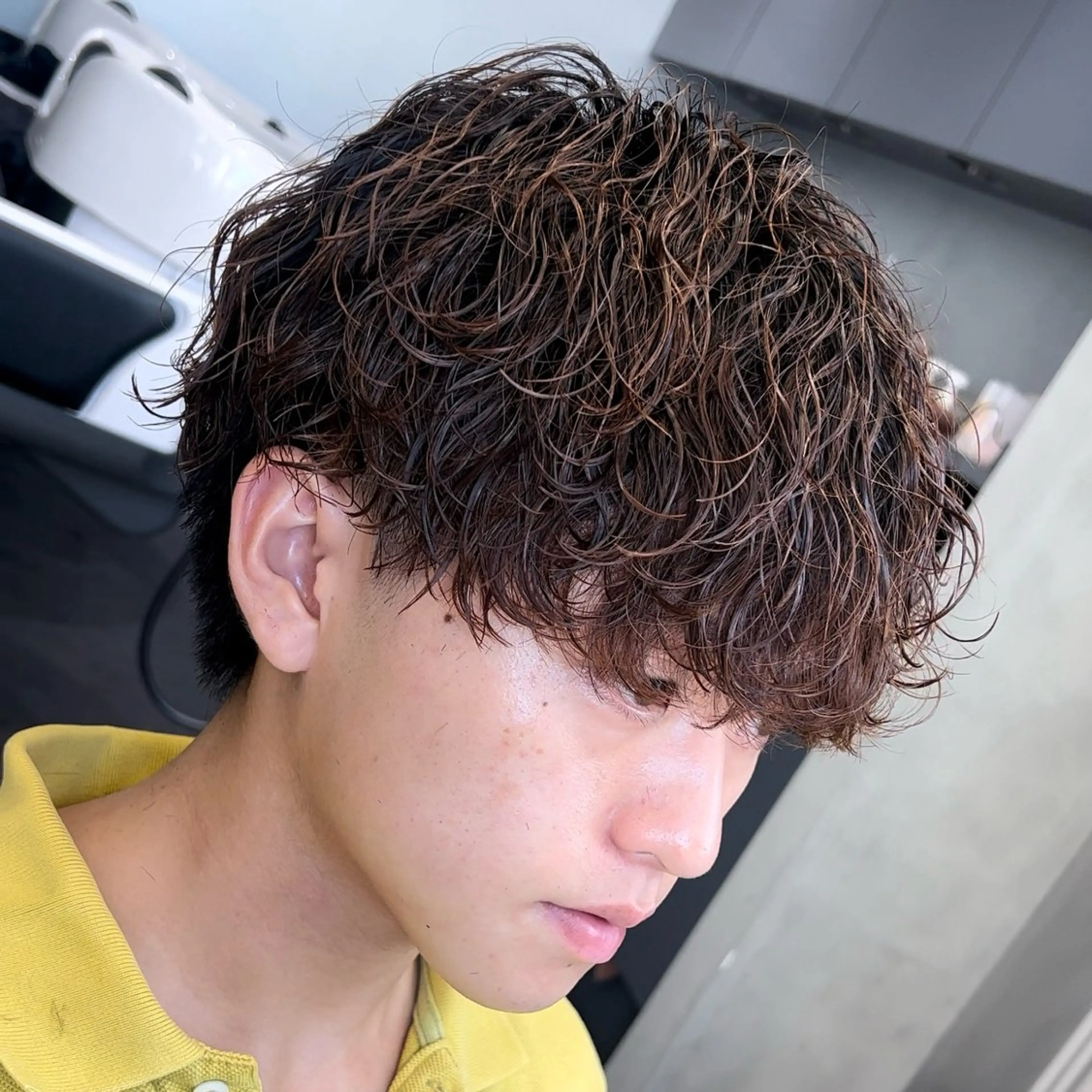 ショート パーマ メンズ 波巻きパーマ 松下 友希 【fifth】のヘアスタイル