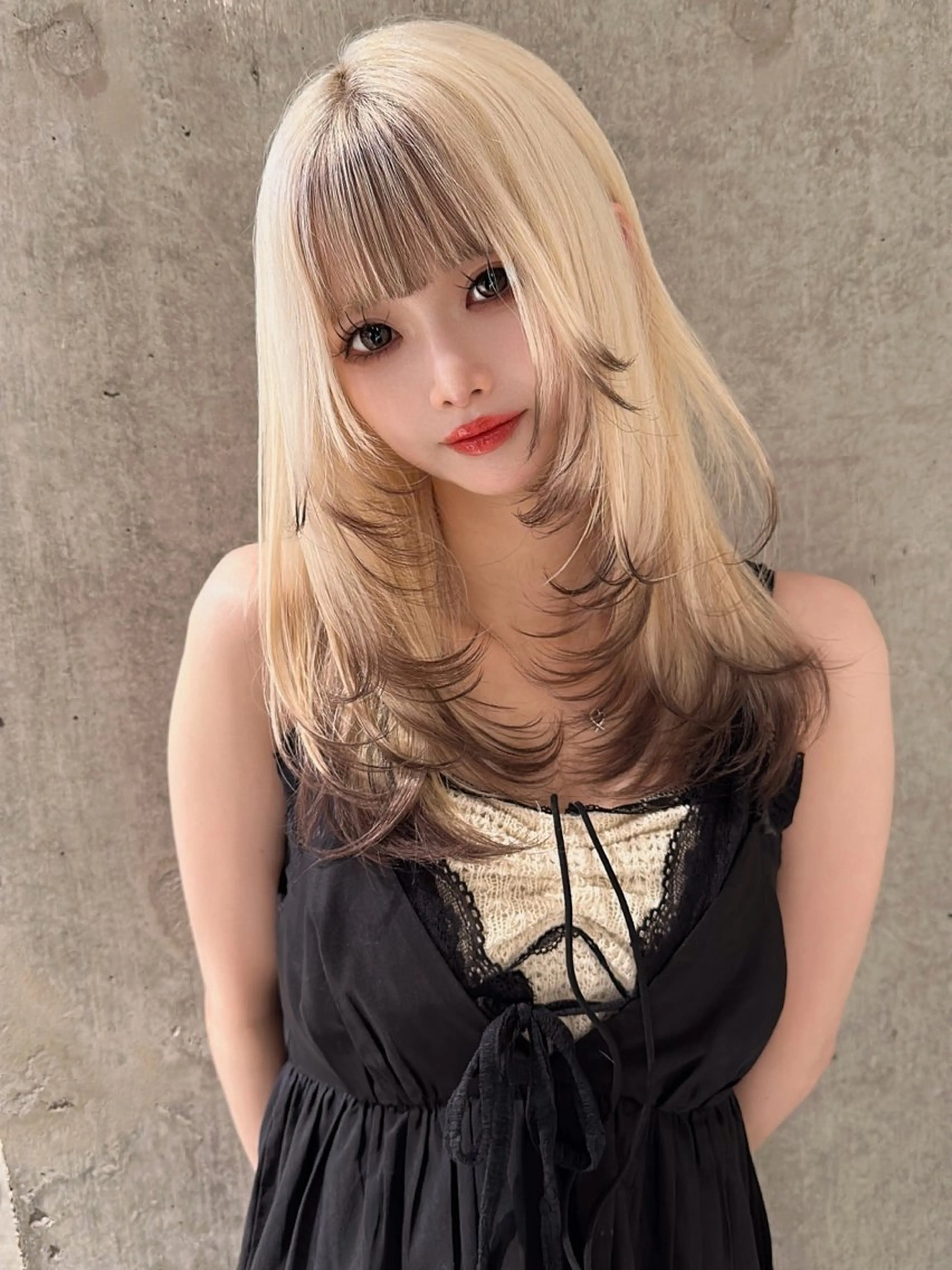 セミロング 名古屋ハイトーン/ 🐶ブリーチ専門店のヘアスタイル