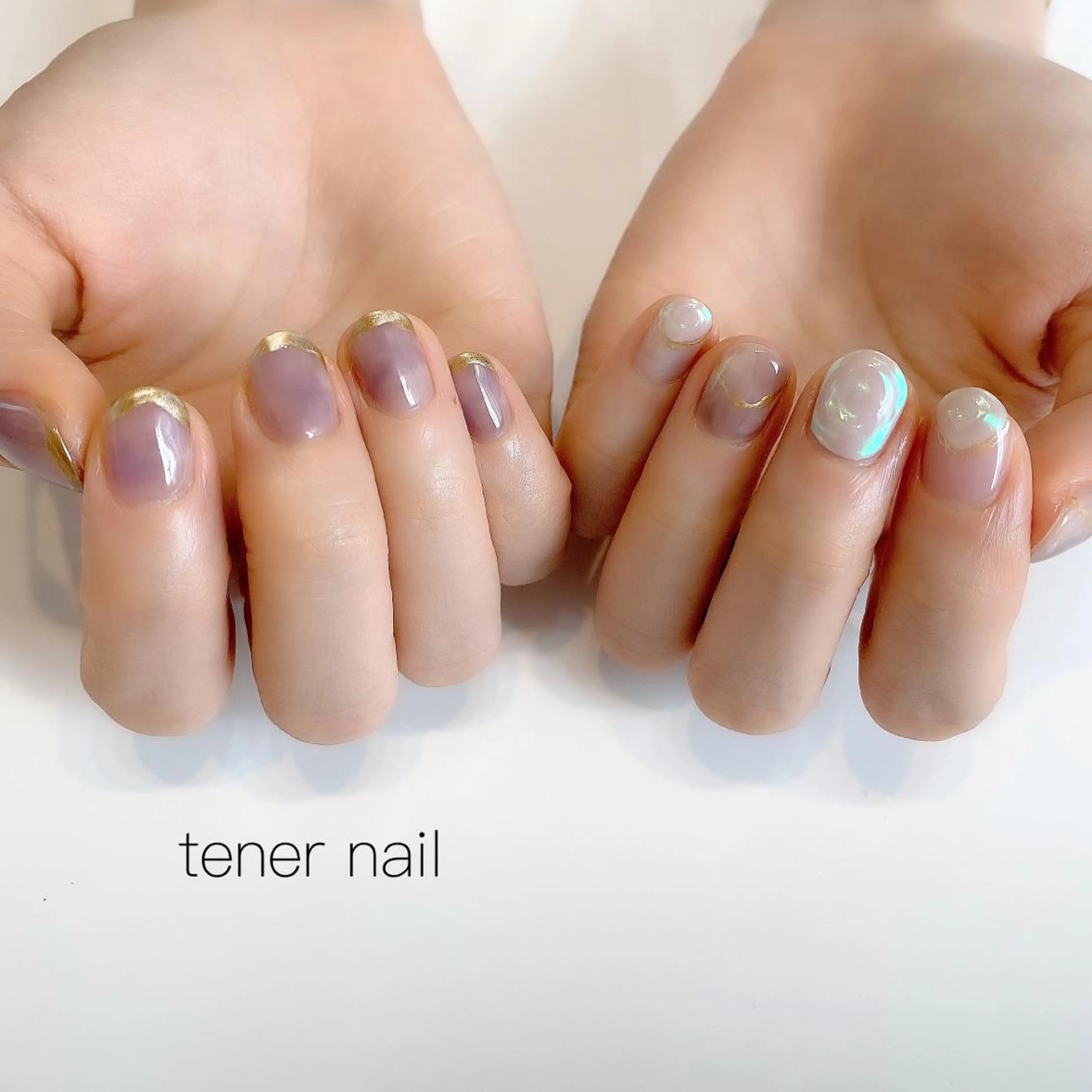 ネイル オーロラネイル フレンチネイル テネルネイル tener nailのネイルデザイン