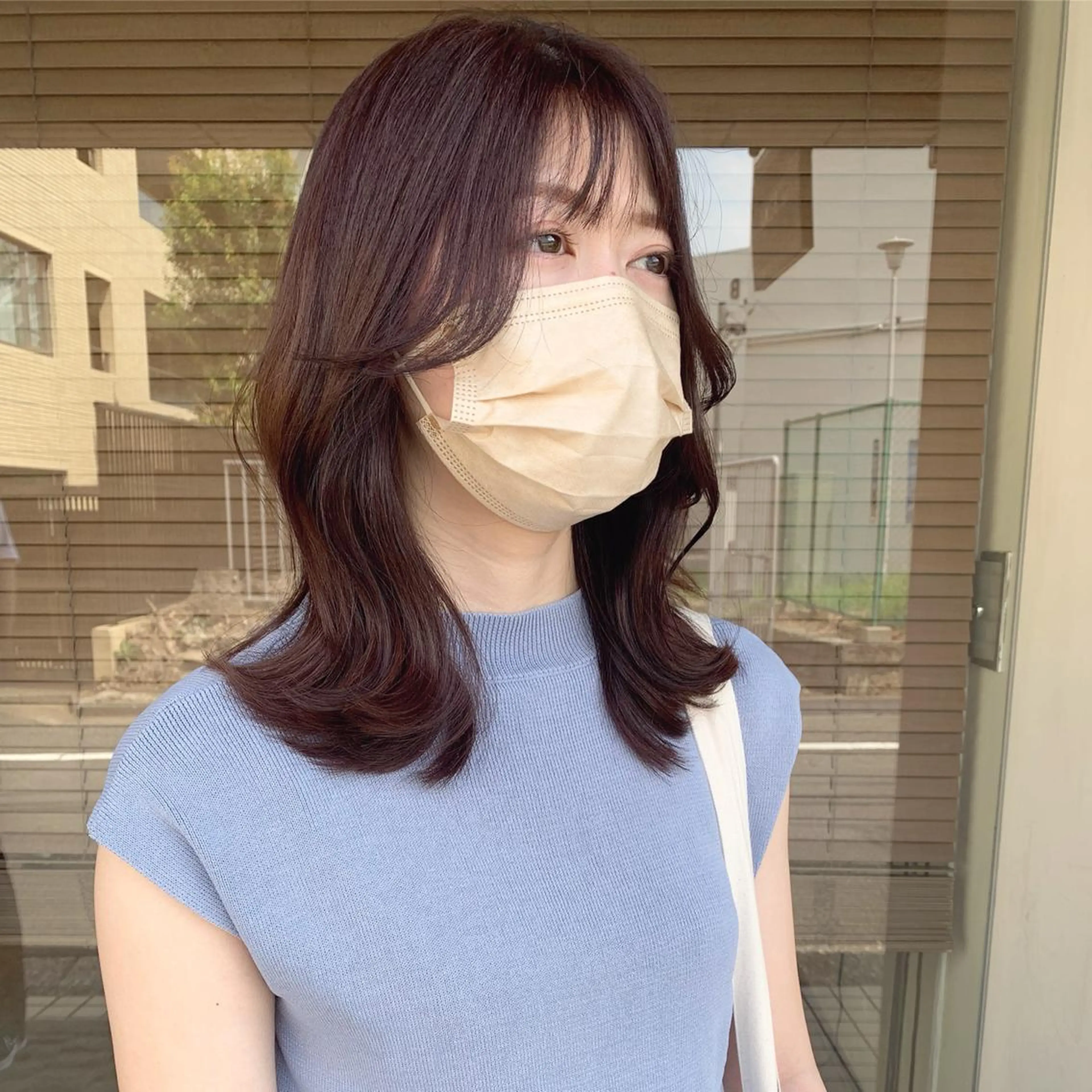 ミディアム カラー カット ヘアカラー トリートメント ヘッドスパ 透明感/オリーブ/ グレージュ/YUKAのヘアスタイル