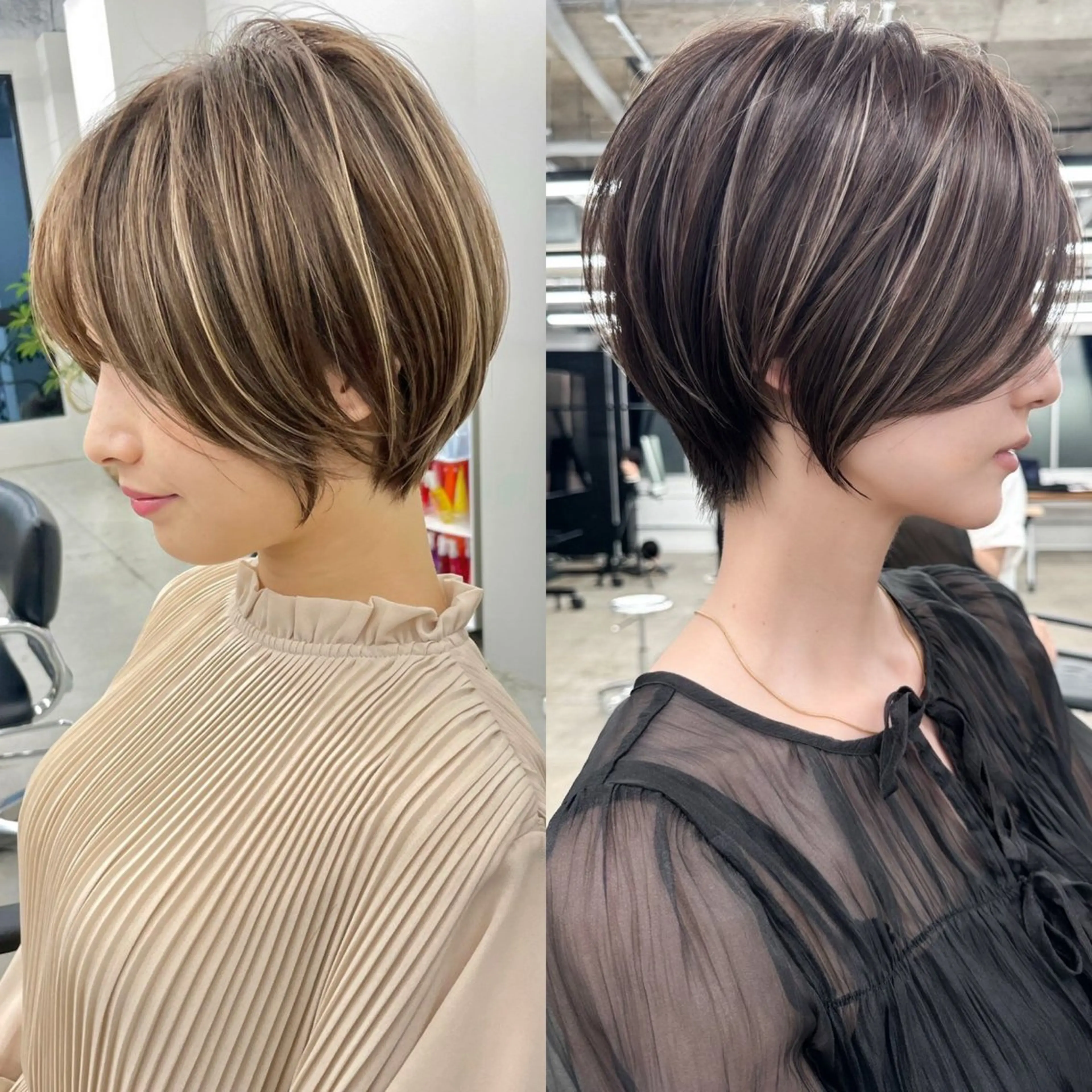 ショート カラー カット ヘアカラー トリートメント ハイライトNo.1☆ ゆうのヘアスタイル