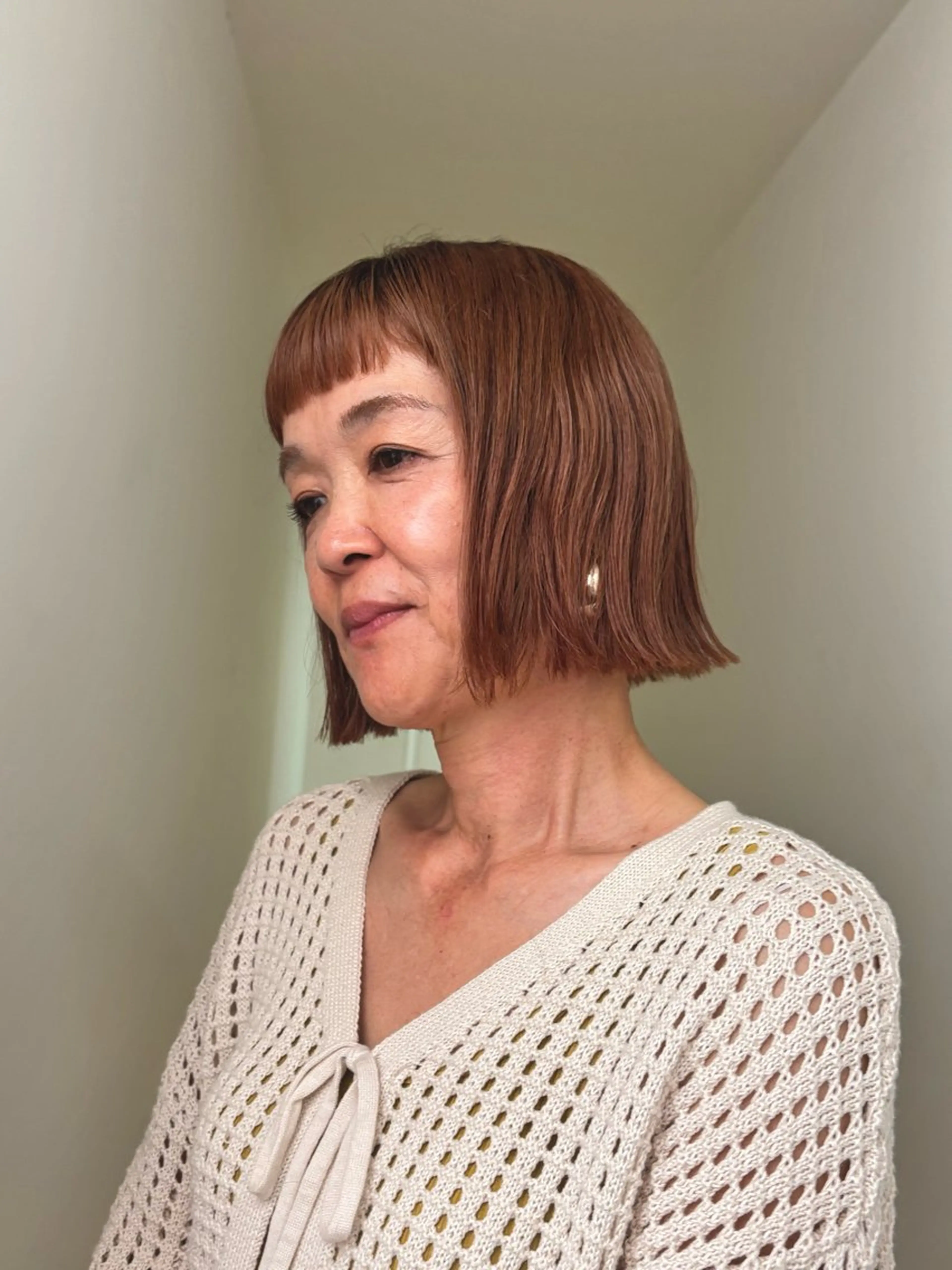 ミディアム ボブ レイヤー /艶髪美髪 /マナミのヘアスタイル