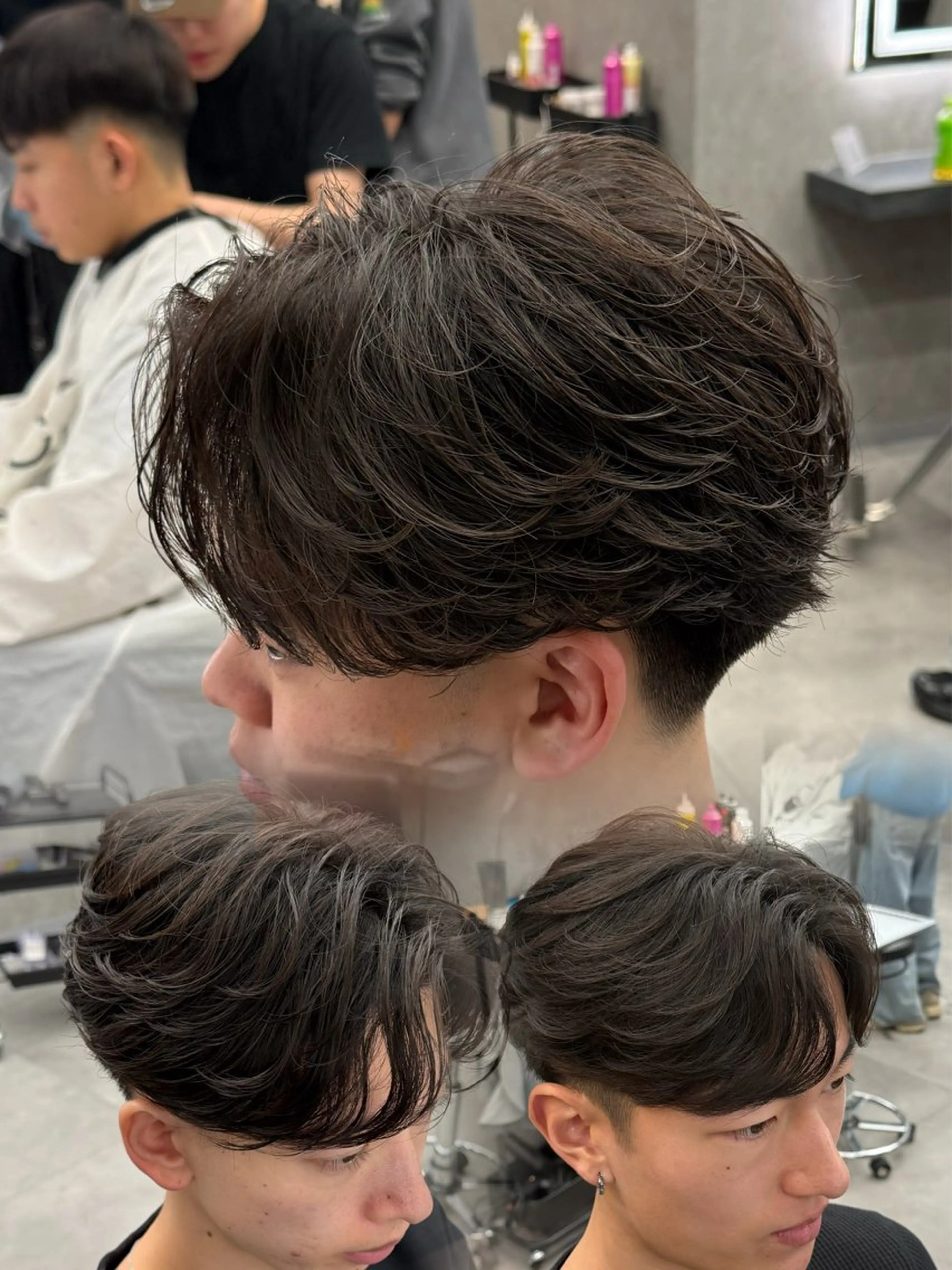ショート カラー パーマ メンズ フェザーパーマ メンズパーマ カット パーマ メンズ特化 👑YUTAのヘアスタイル