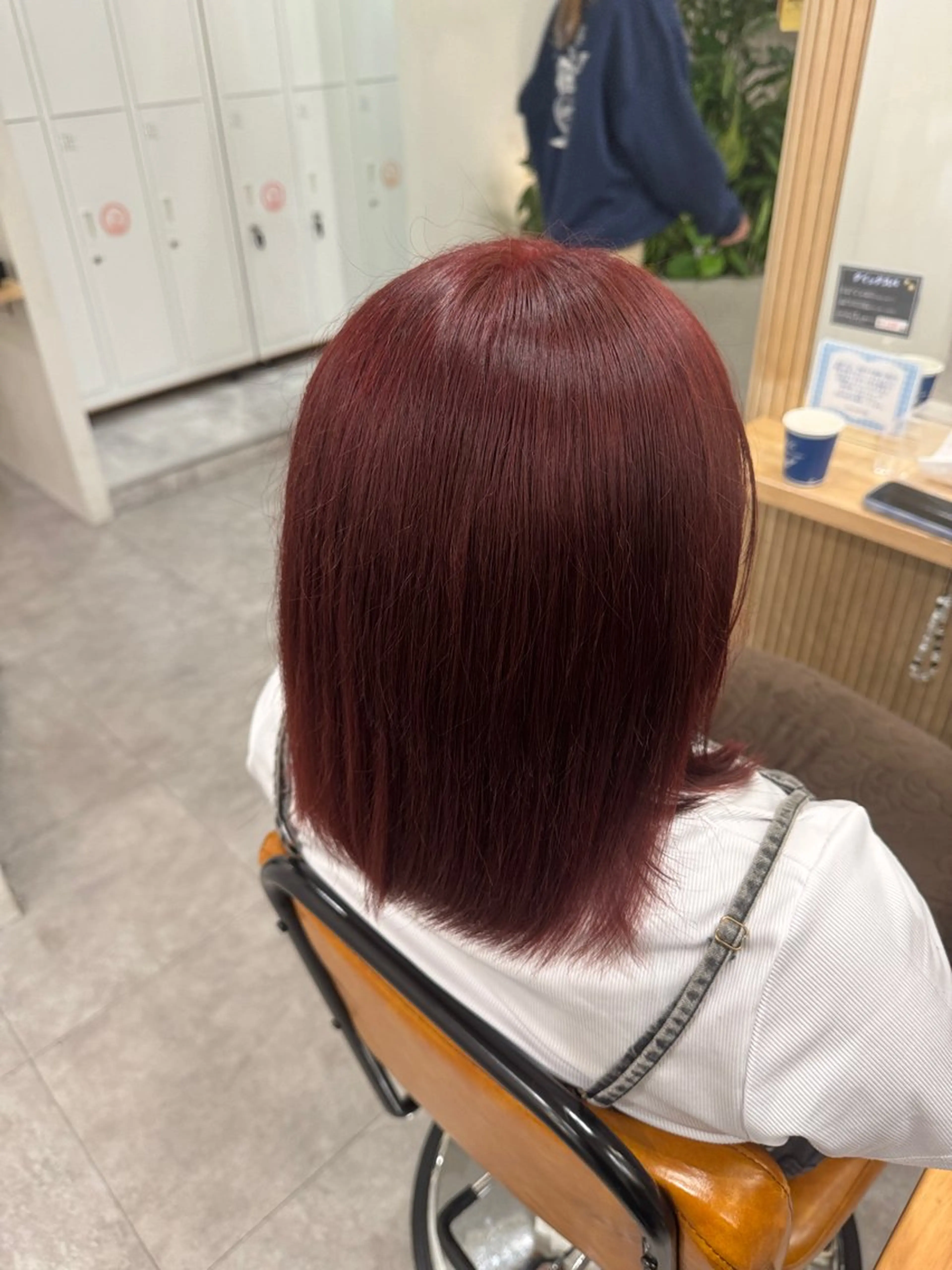 ミディアム カラー ブリーチ ブリーチなしカラー レッドカラー ヘアカラー SHIAN/ こはる★のヘアスタイル