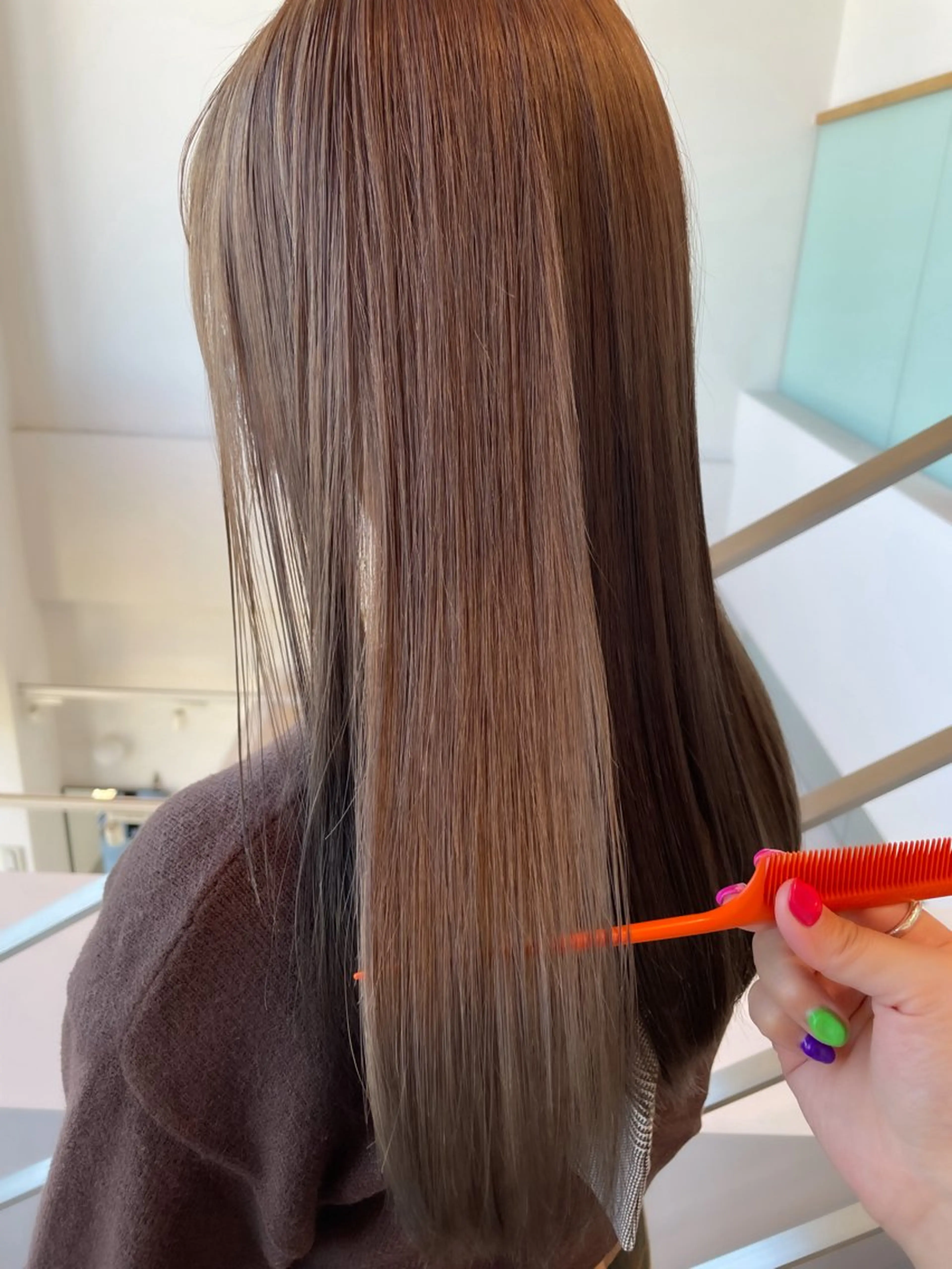 ミディアム カラー ヘアアレンジ ミニボブ/ブリーチ 🌈MISATOのヘアスタイル