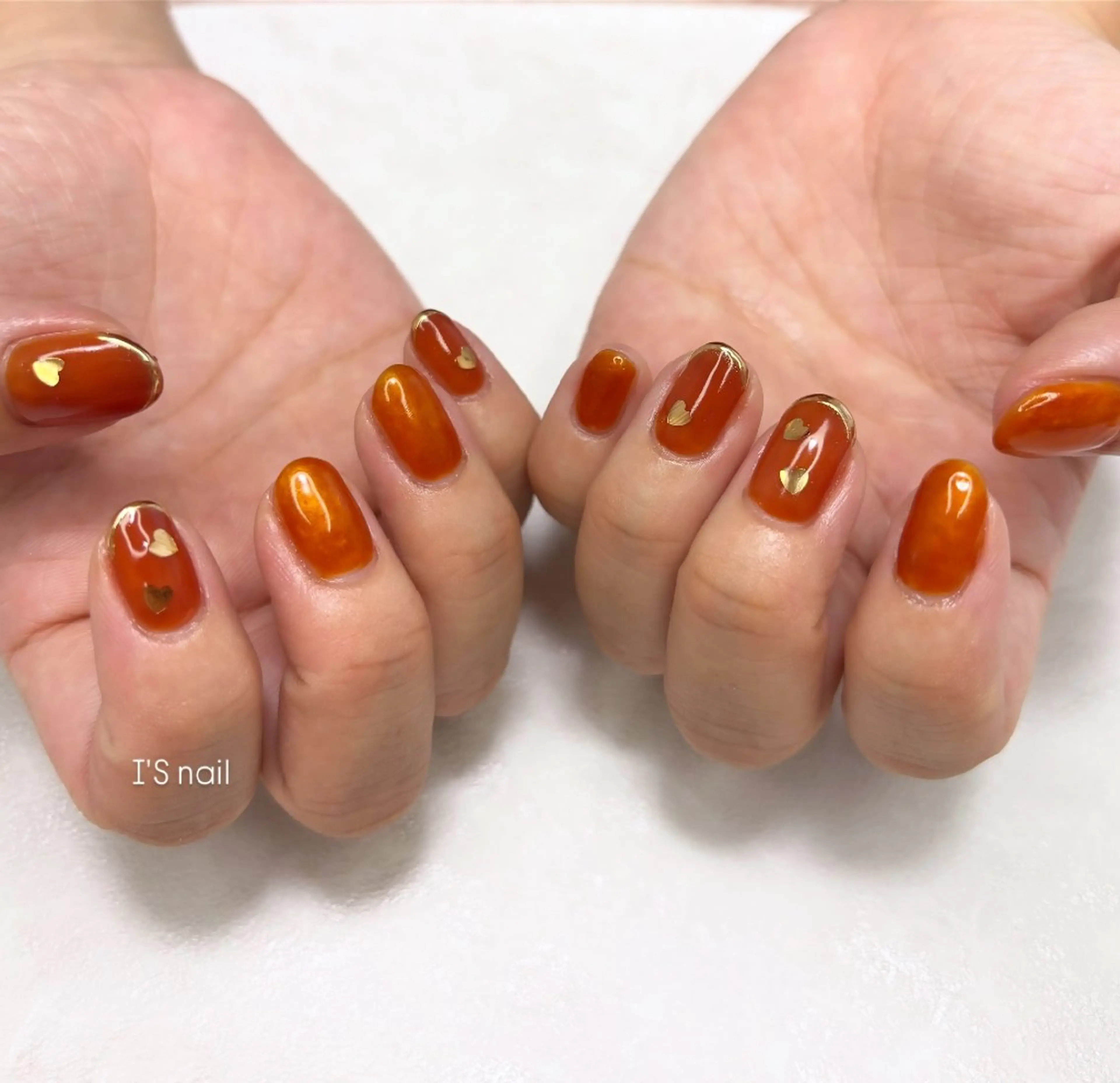 ネイル オレンジ I'S nail 佐野のネイルデザイン