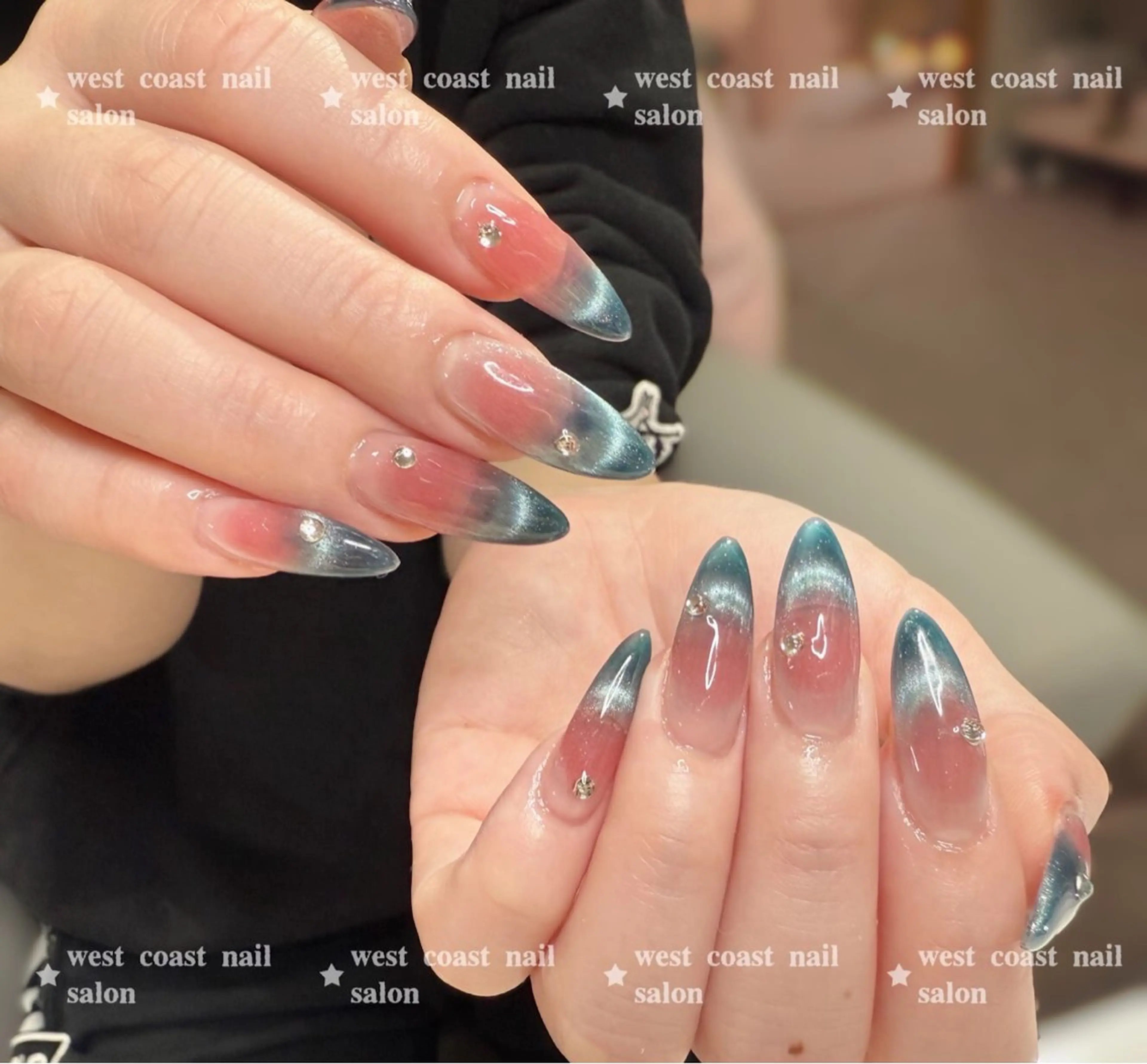 ネイル リボン、ガーリー パーツ放題専門店のネイルデザイン