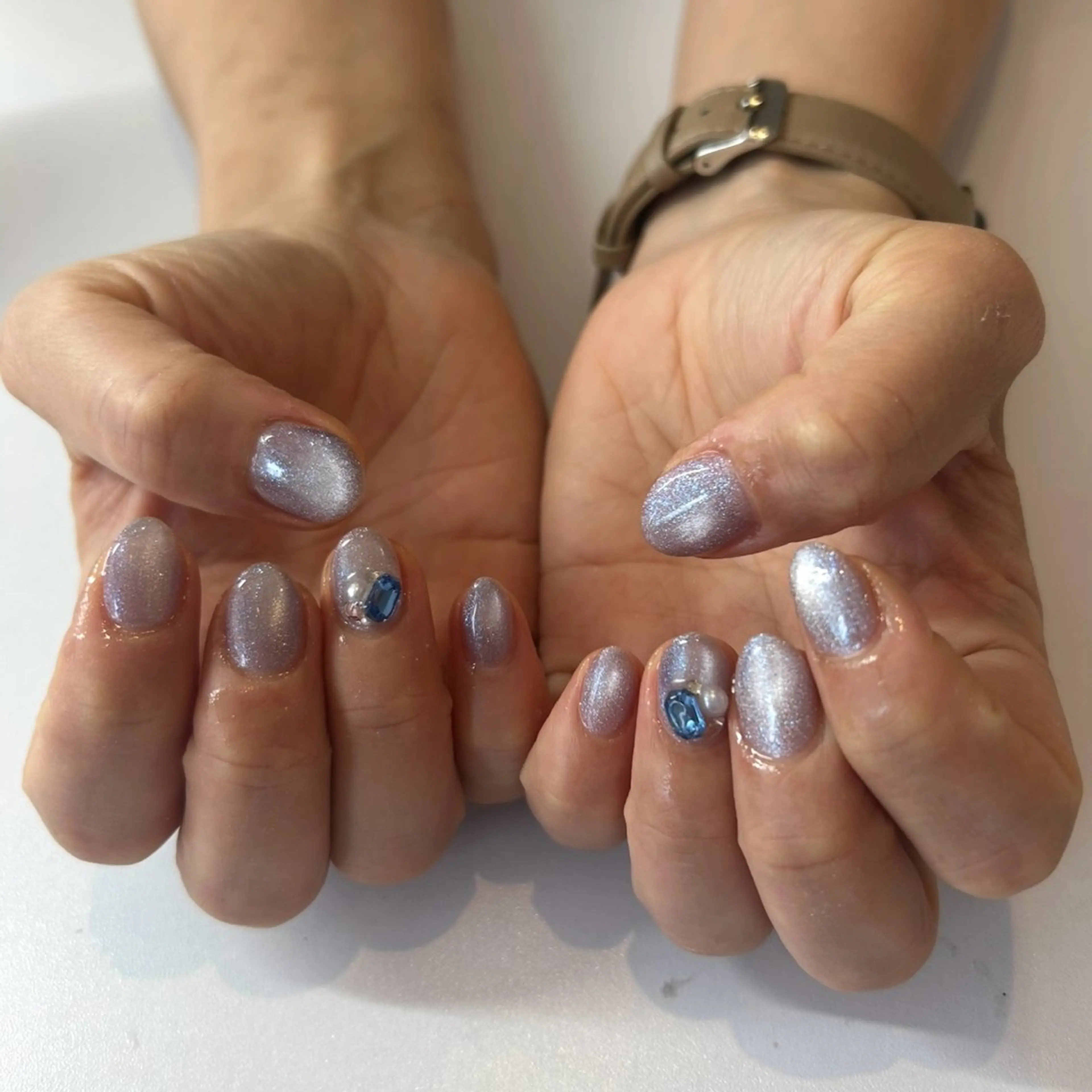 ネイル 氷ネイル・うるうるネイル マグネットネイル REJOUIR本陣 hirayamaのヘアスタイル