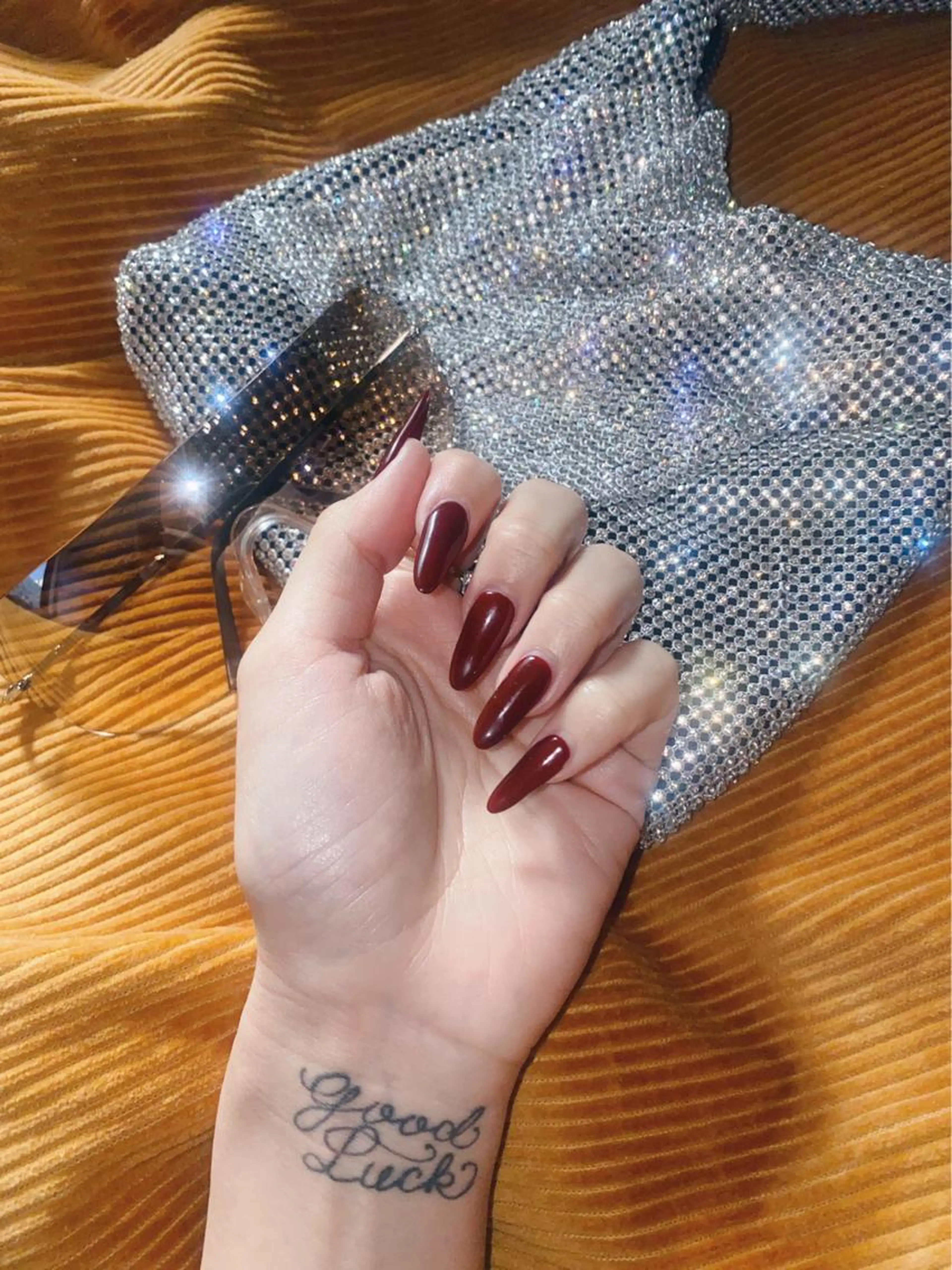 gel one color or glitter gradationの写真