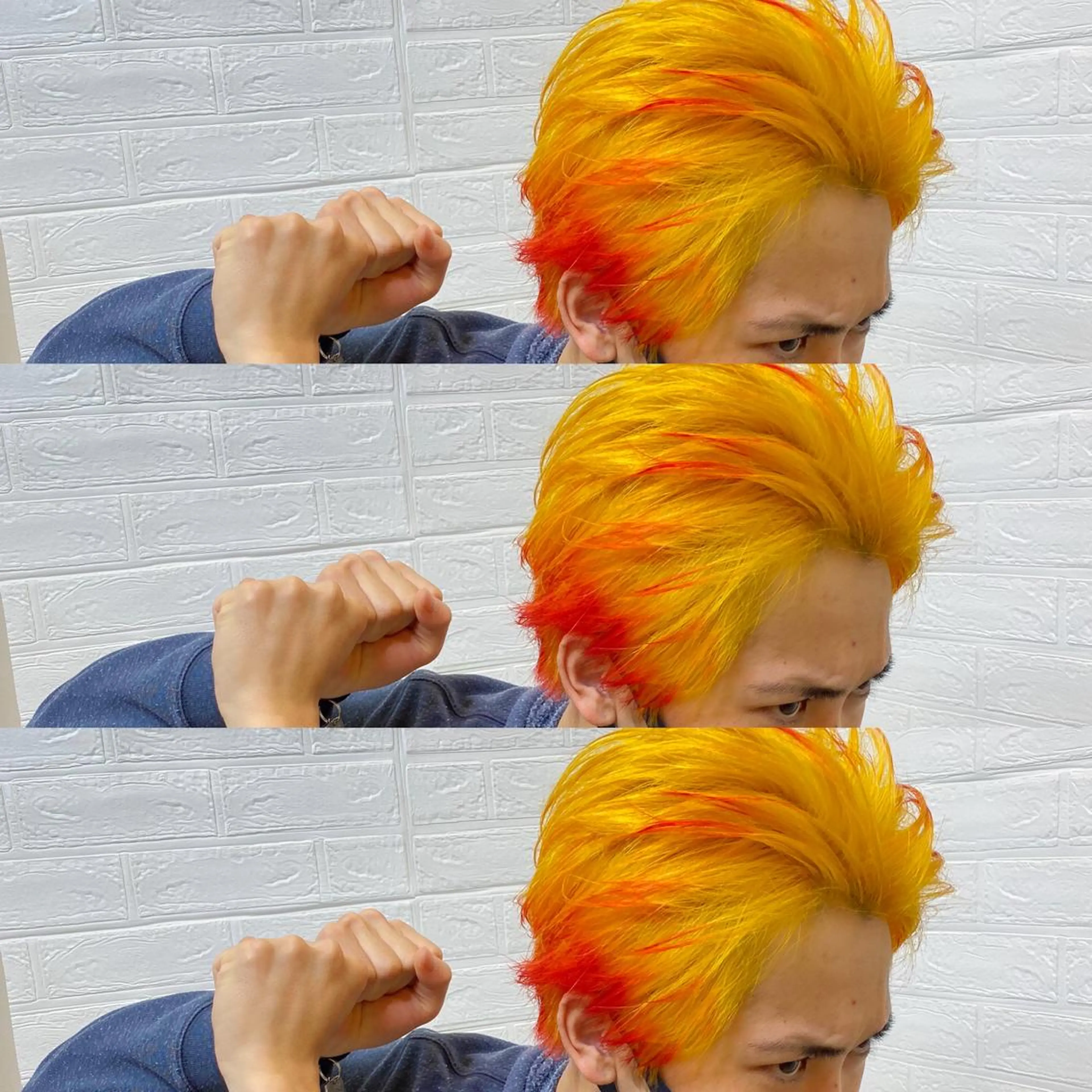 メンズ カット ヘアカラー 齋藤 らいのヘアスタイル